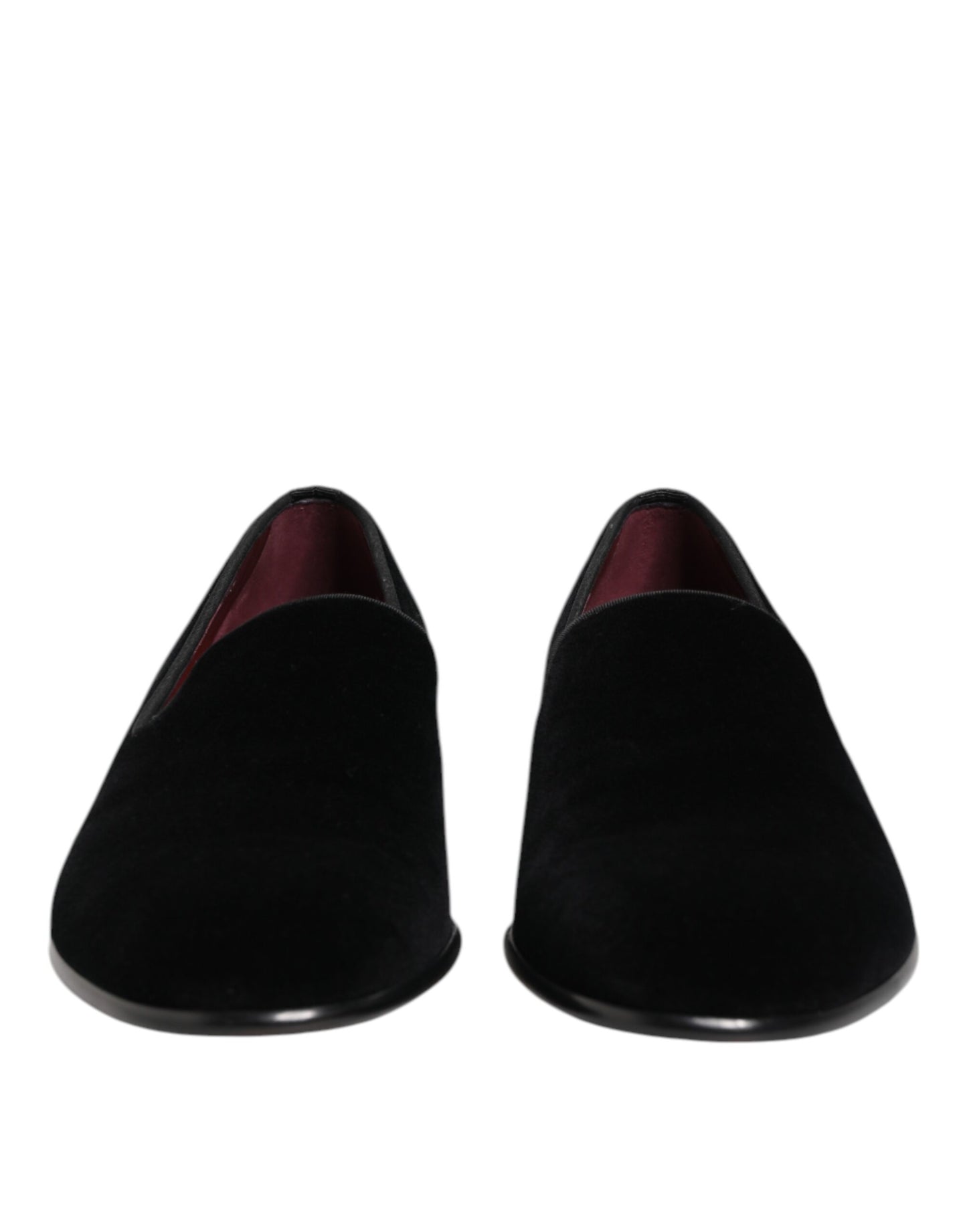 Dolce & Gabbana – Slipper aus schwarzem Samt für Herren