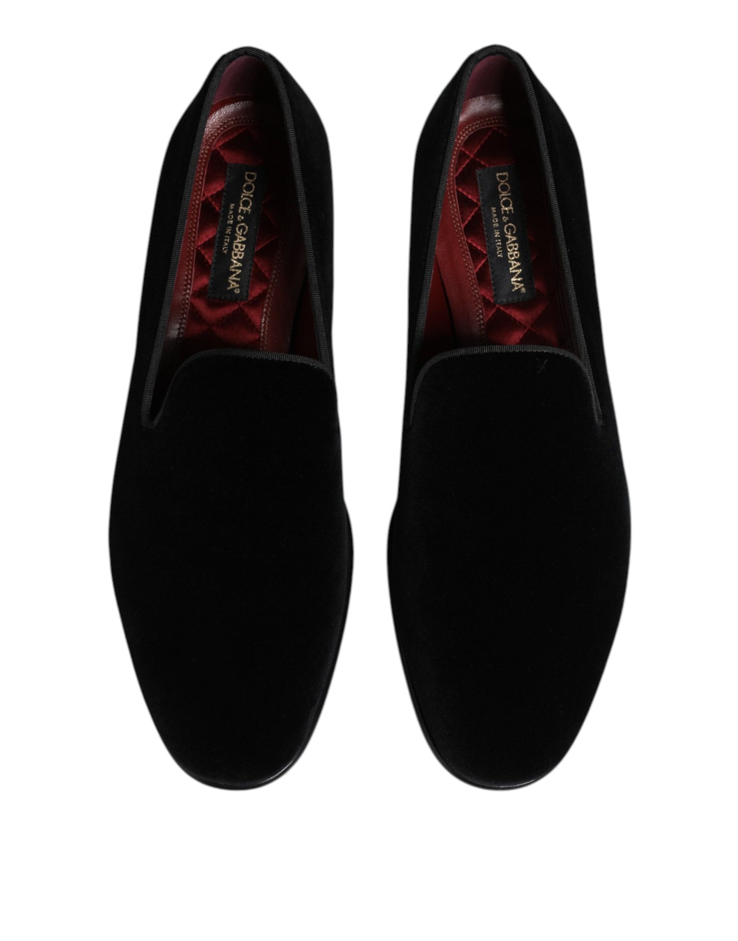 Dolce & Gabbana – Slipper aus schwarzem Samt für Herren