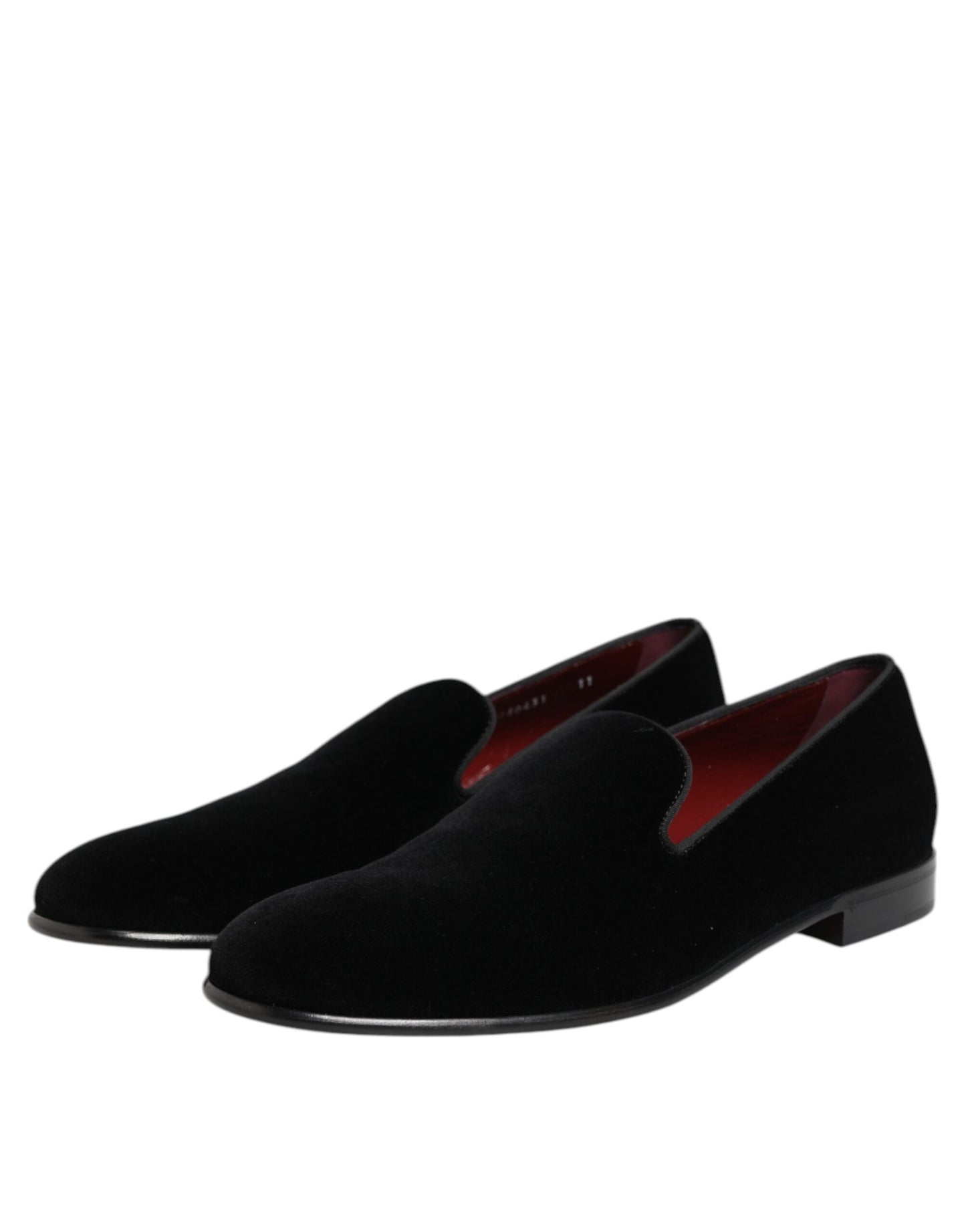 Dolce & Gabbana – Slipper aus schwarzem Samt für Herren