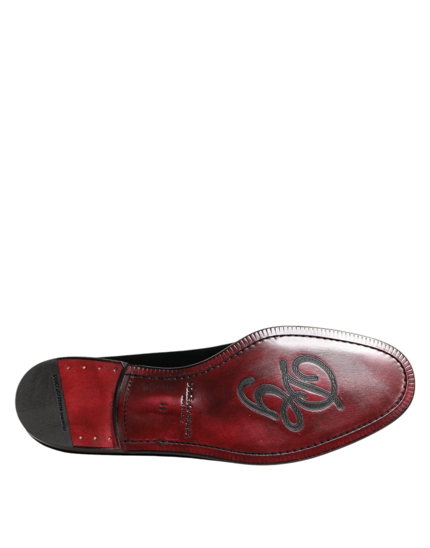 Dolce & Gabbana – Slipper aus schwarzem Samt für Herren