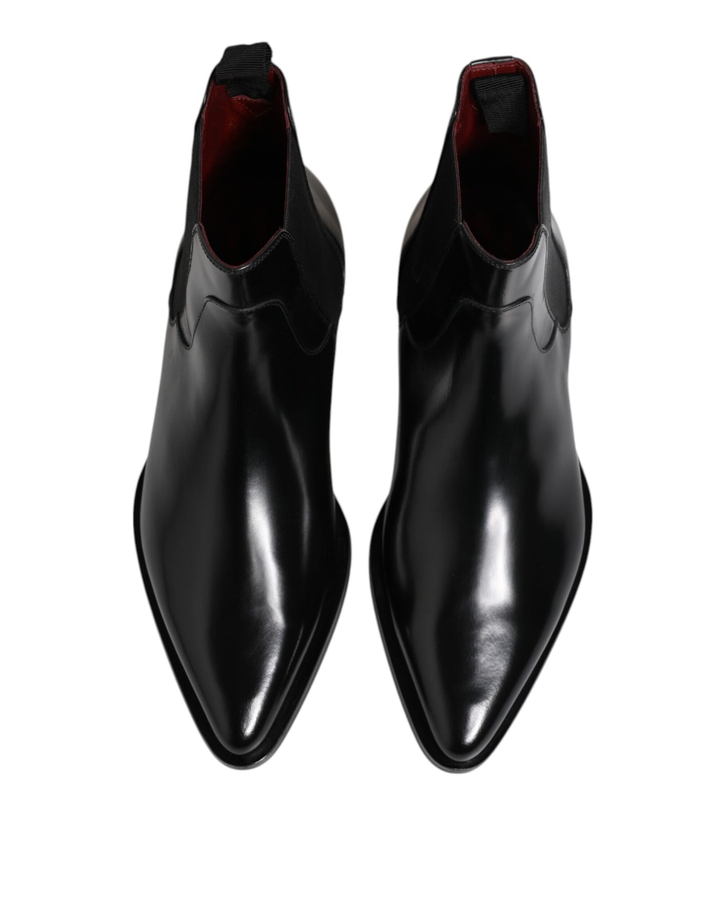 Dolce & Gabbana – MILLENIALS – Wadenhohe Stiefel aus schwarzem Leder