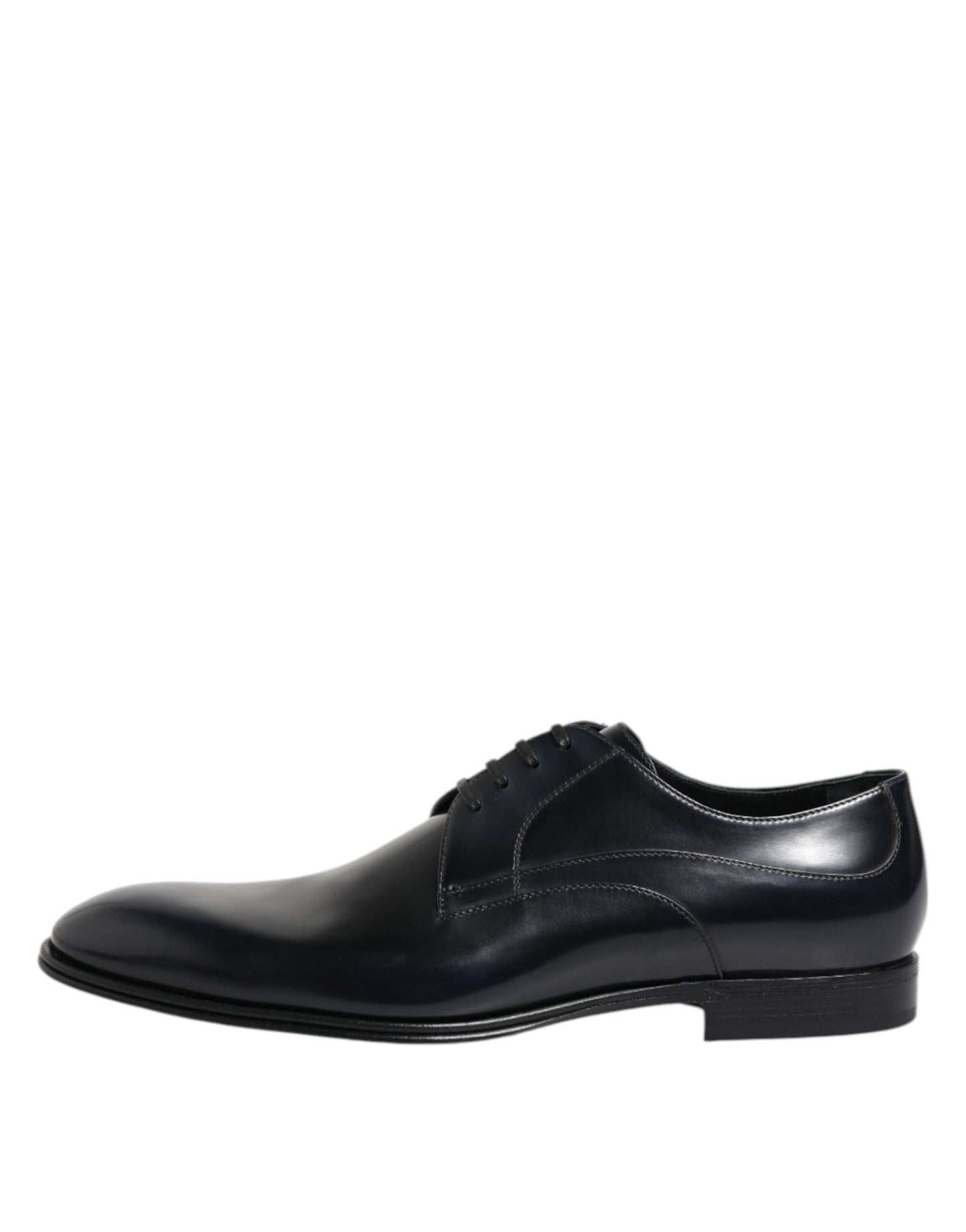 Dolce & Gabbana – Marineblaue Derby-Schuhe aus Leder mit Schnürung