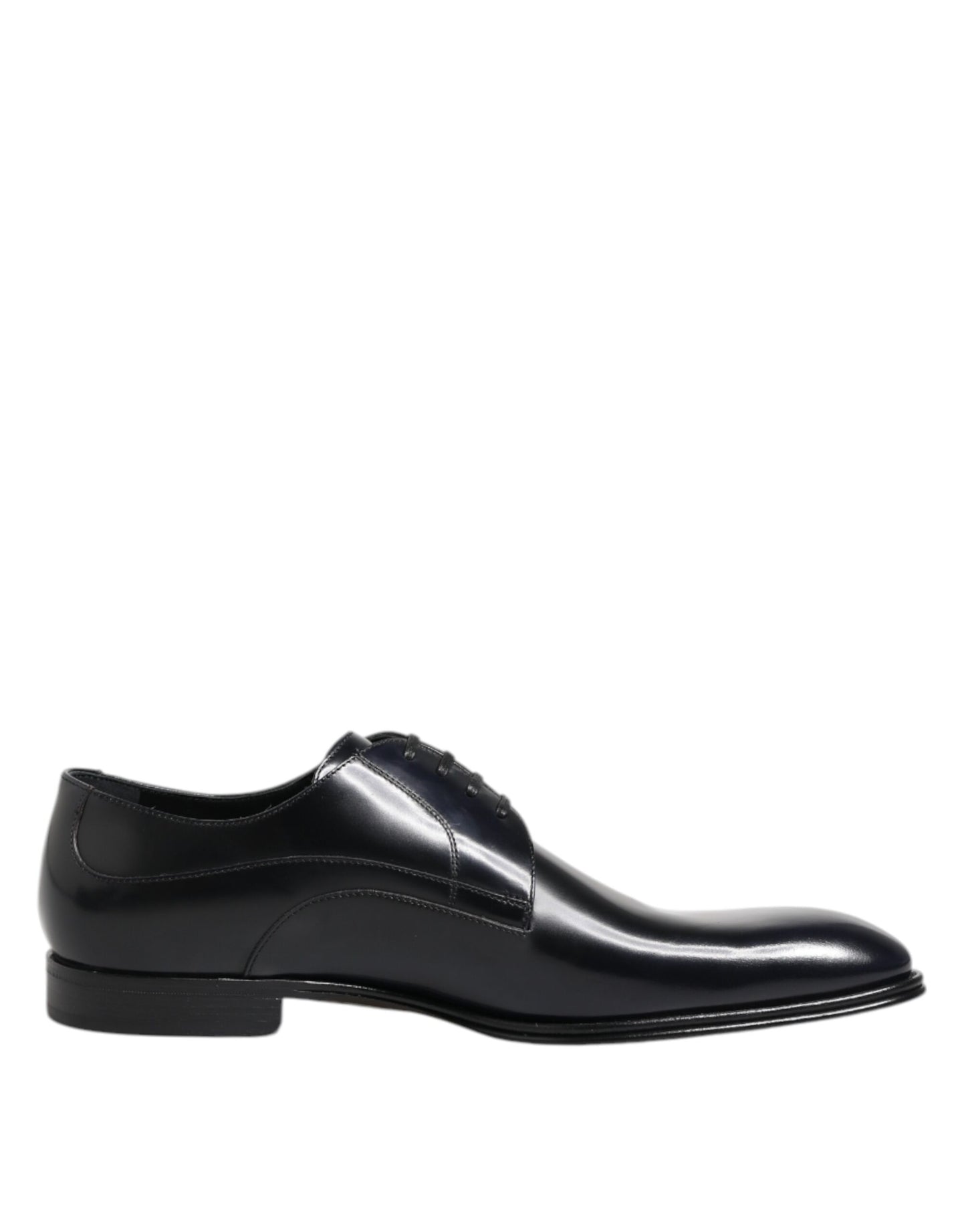Dolce & Gabbana – Marineblaue Derby-Schuhe aus Leder mit Schnürung