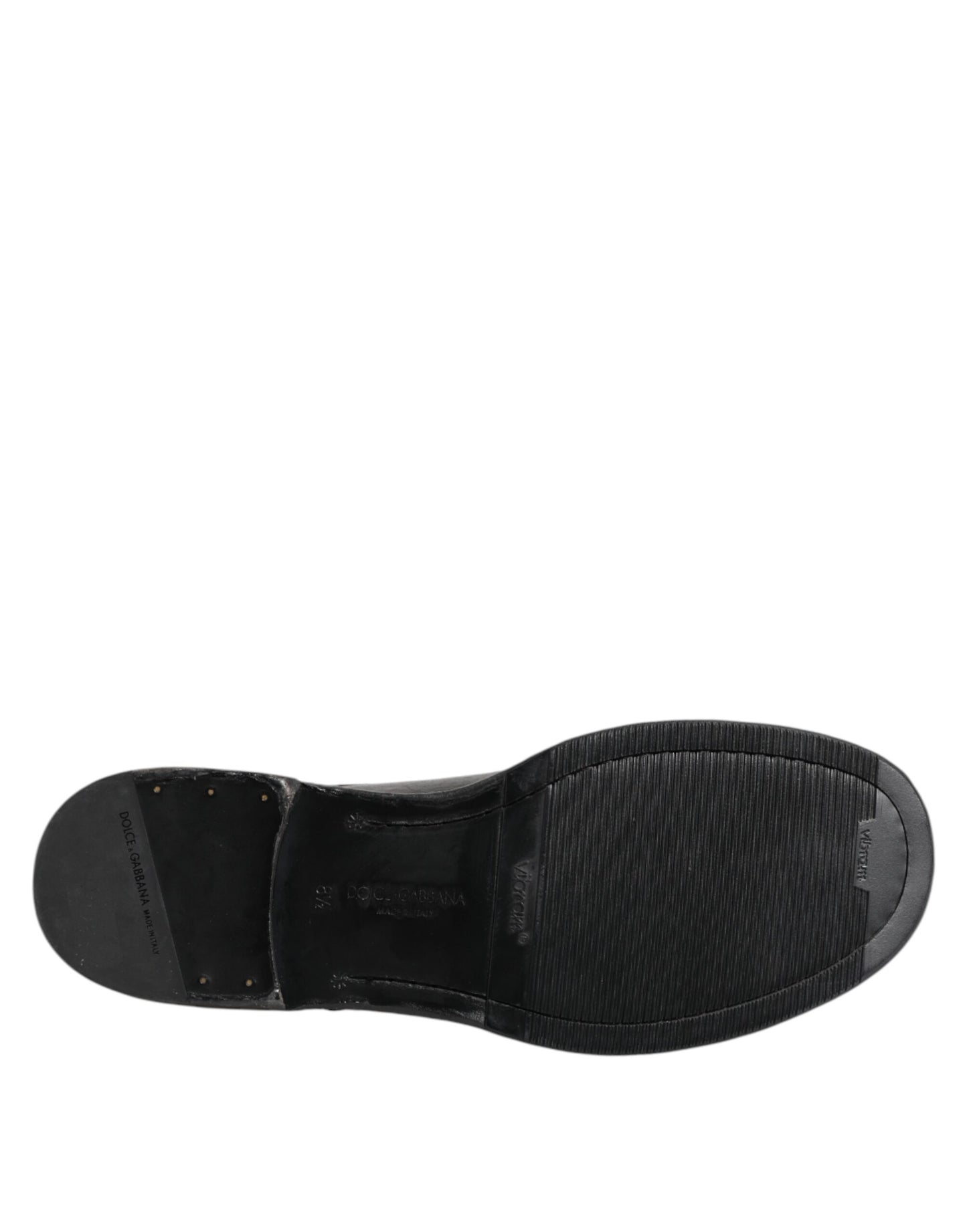 Dolce & Gabbana – Schwarze Derby-Schuhe aus Leder mit Schnürung