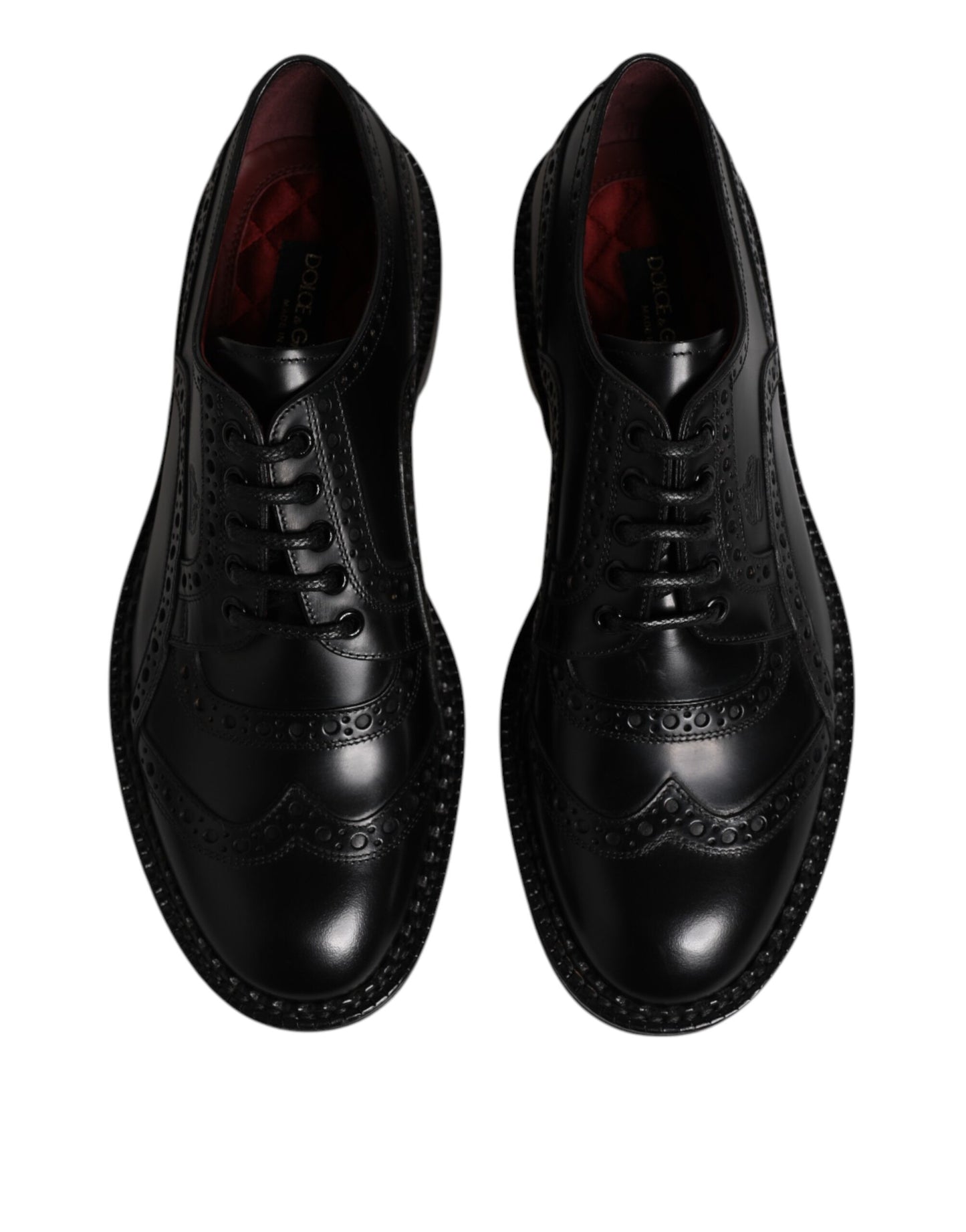 Dolce & Gabbana – Derby-Schuhe aus schwarzem Leder für Herren