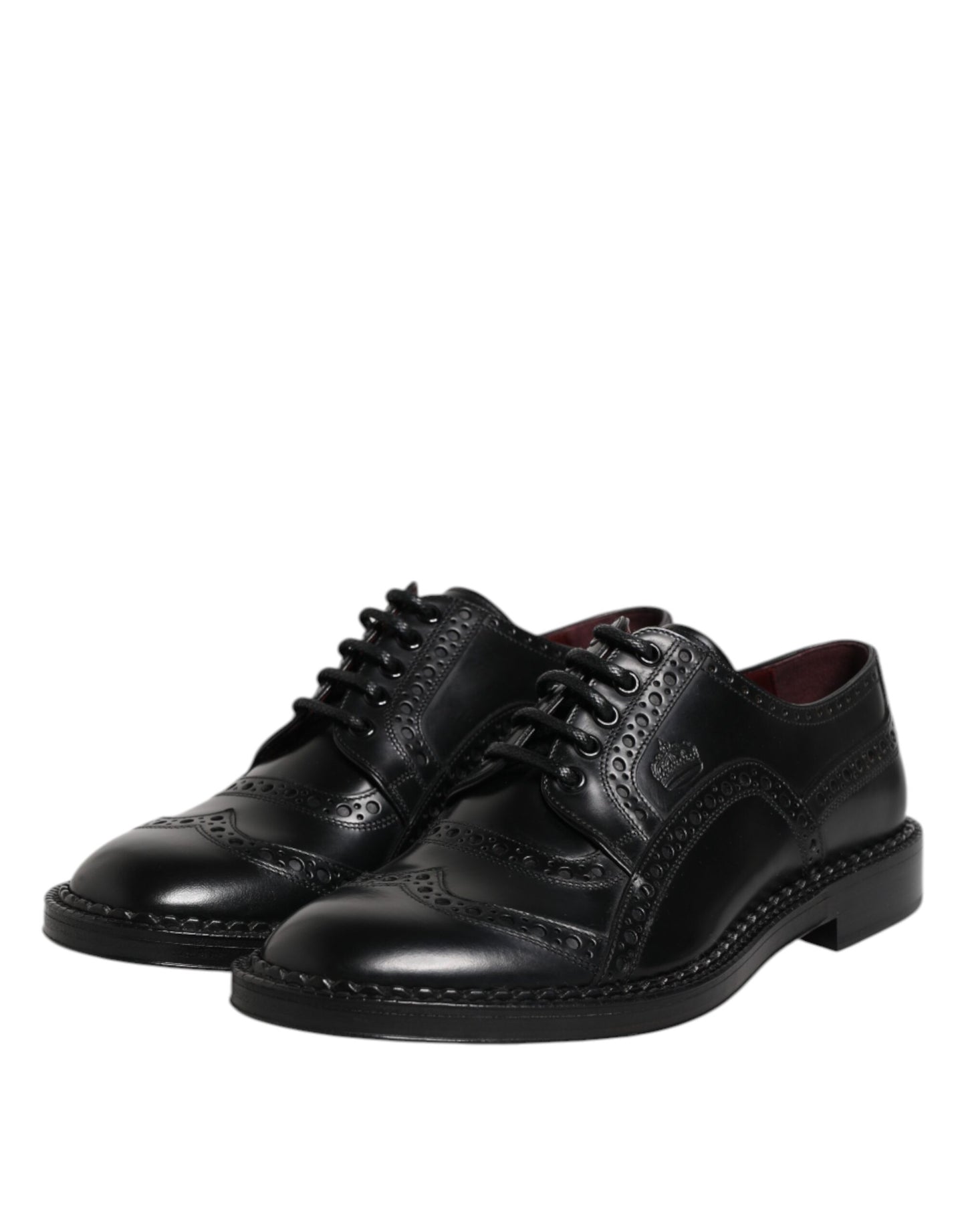 Dolce & Gabbana – Derby-Schuhe aus schwarzem Leder für Herren