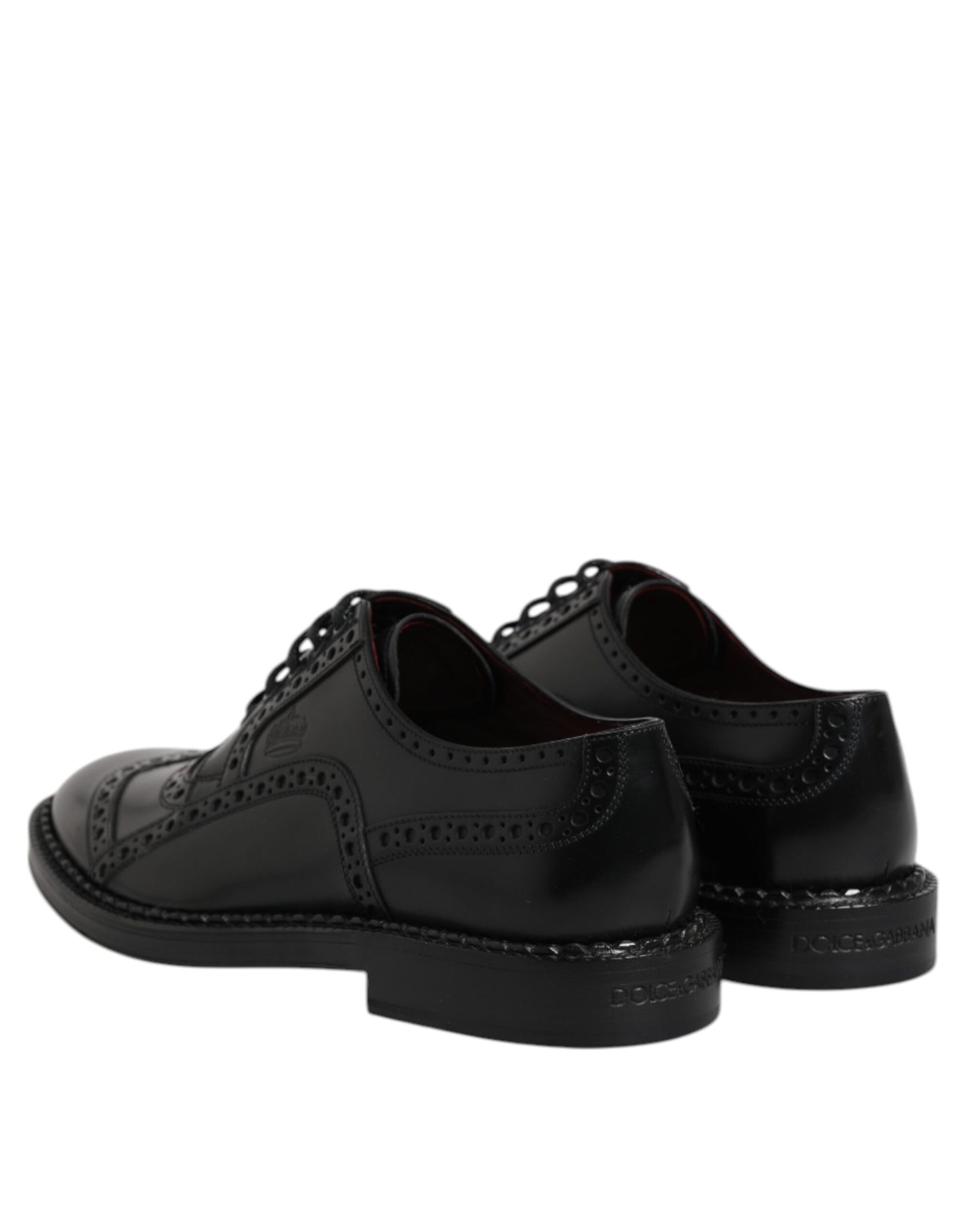 Dolce & Gabbana – Derby-Schuhe aus schwarzem Leder für Herren