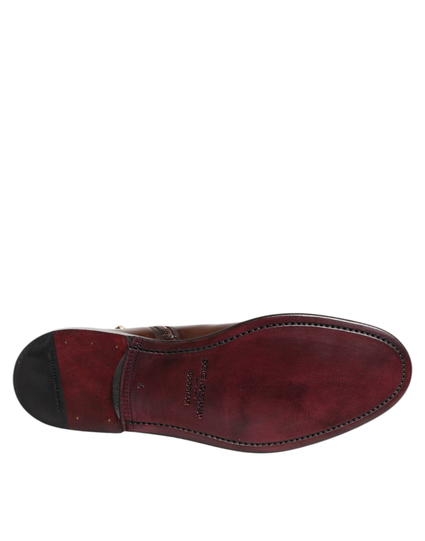 Dolce & Gabbana – Chelsea-Stiefel aus Leder in Braun mit halbhohem Schaft