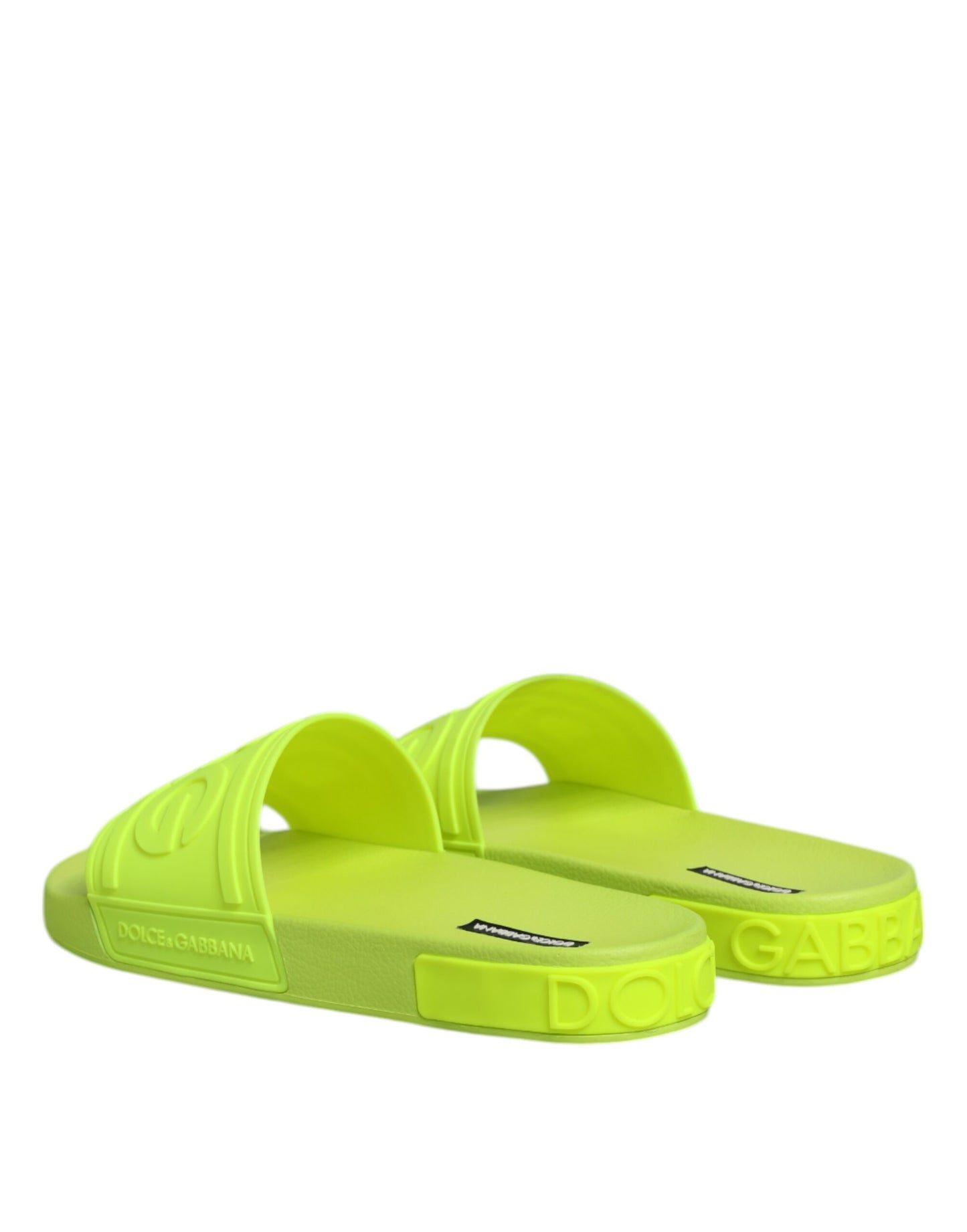 Dolce & Gabbana Grüne Gummi-Sandalen, Strandschuhe