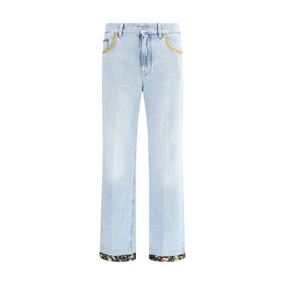Valentino Jeans mit Blumenrand