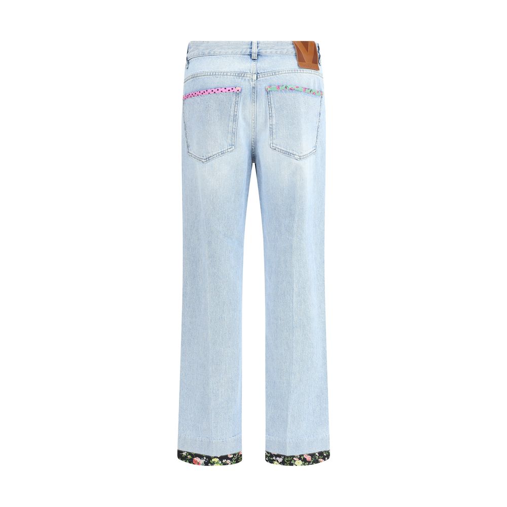 Valentino Jeans mit Blumenrand
