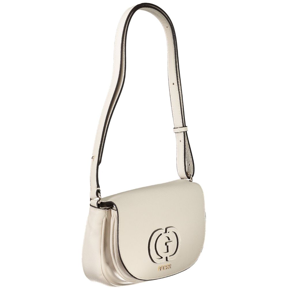 Guess Jeans Damen Handtasche aus Polyethylen, Weiß