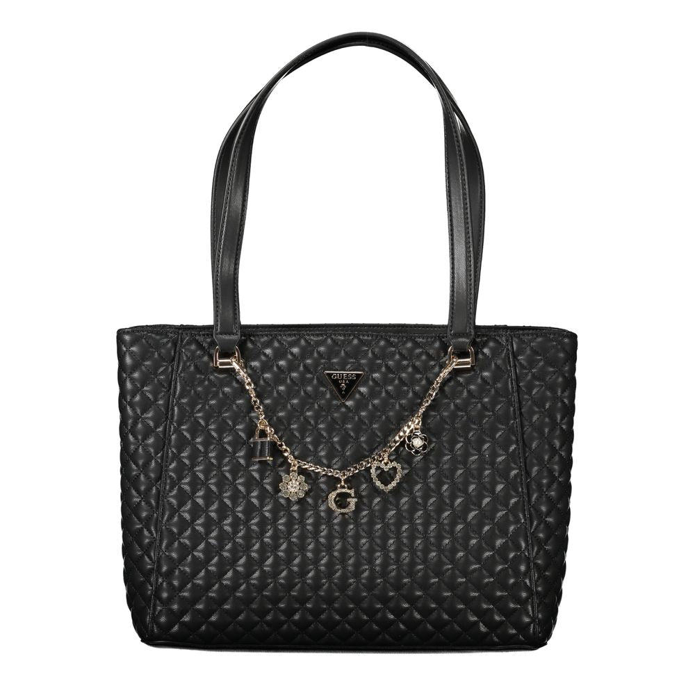 Guess Jeans Schwarze Polyethylen-Damenhandtasche