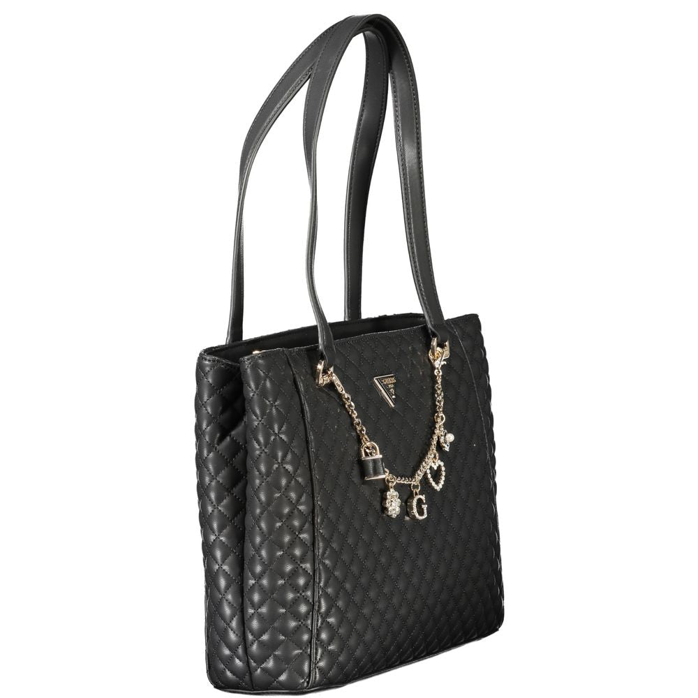 Guess Jeans Schwarze Polyethylen-Damenhandtasche