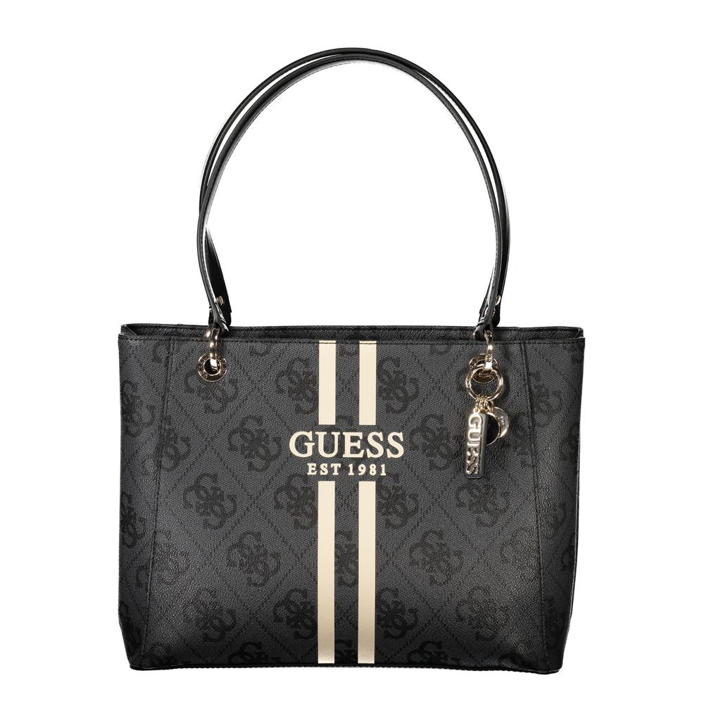 Guess Jeans Schwarze Polyethylen-Damenhandtasche