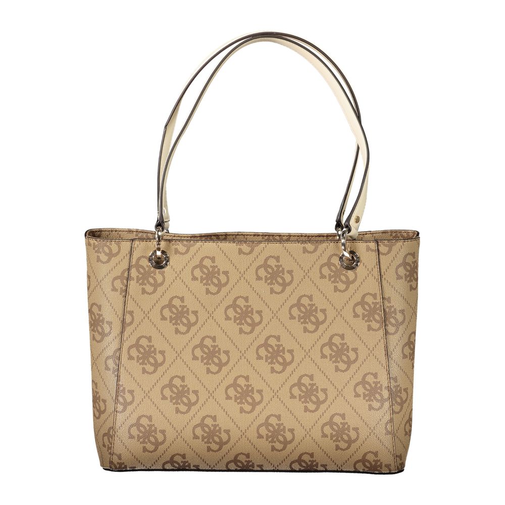 Guess Jeans Beige Polyethylen Damen Handtasche
