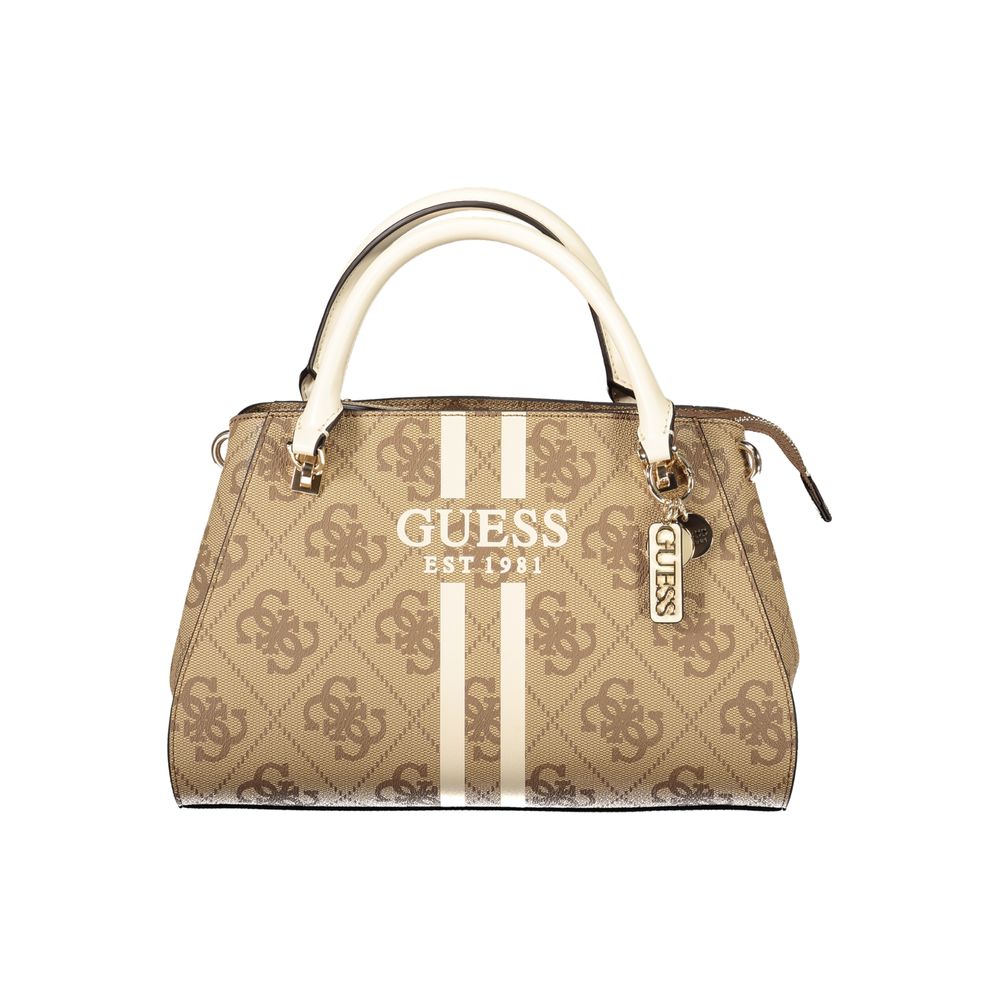 Guess Jeans Beige Polyethylen Damen Handtasche