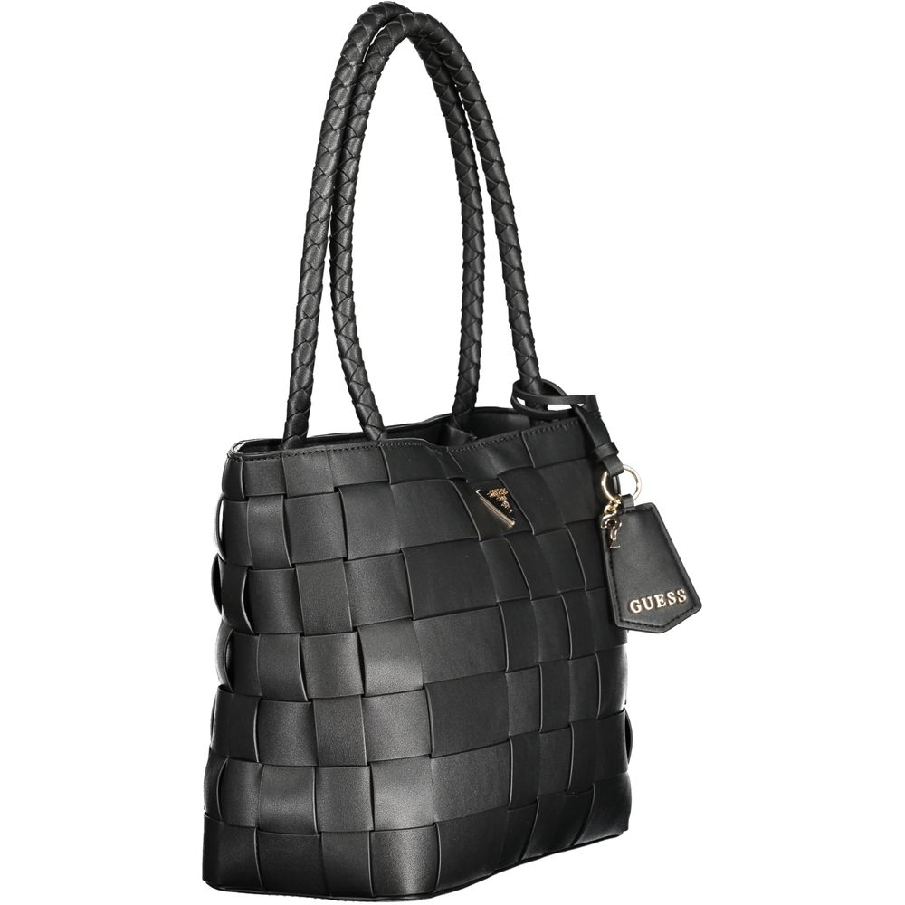 Guess Jeans Schwarze Polyethylen-Damenhandtasche