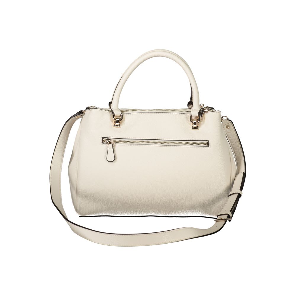 Guess Jeans Damen Handtasche aus Polyethylen, Weiß