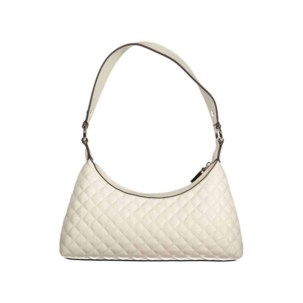 Guess Jeans Damen Handtasche aus Polyethylen, Weiß