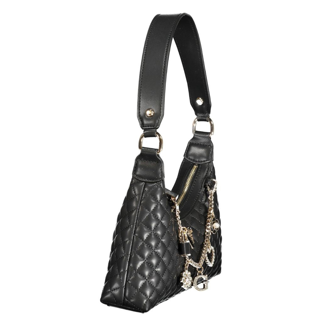Guess Jeans Schwarze Polyethylen-Damenhandtasche
