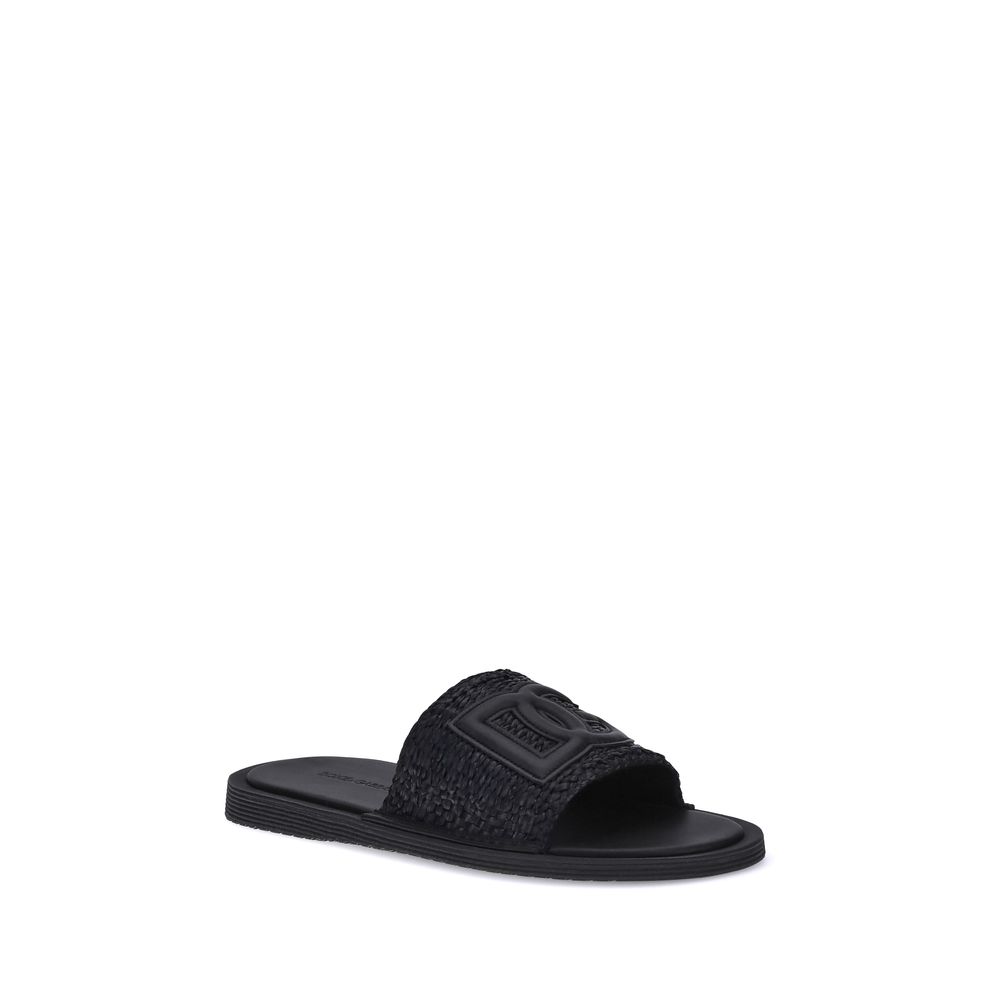 Dolce & Gabbana – Sandalen aus gehäkeltem Bast