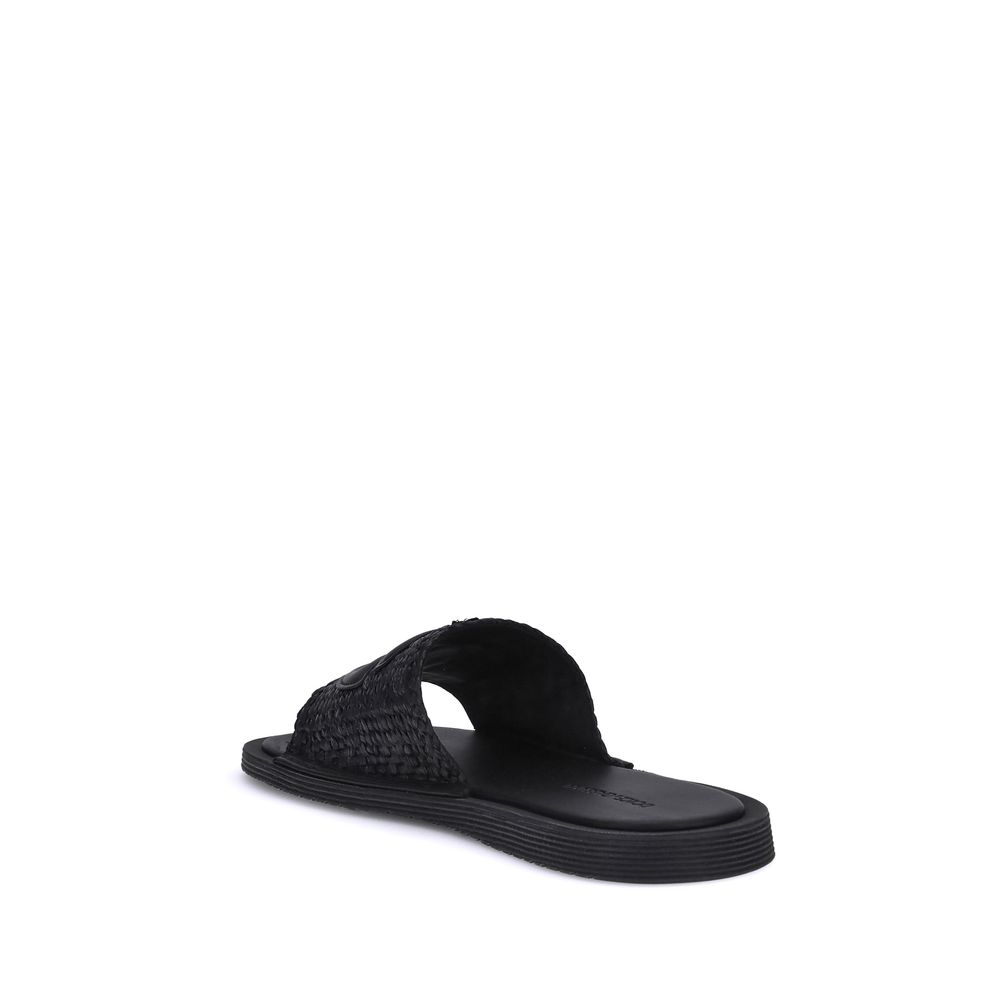 Dolce & Gabbana – Sandalen aus gehäkeltem Bast