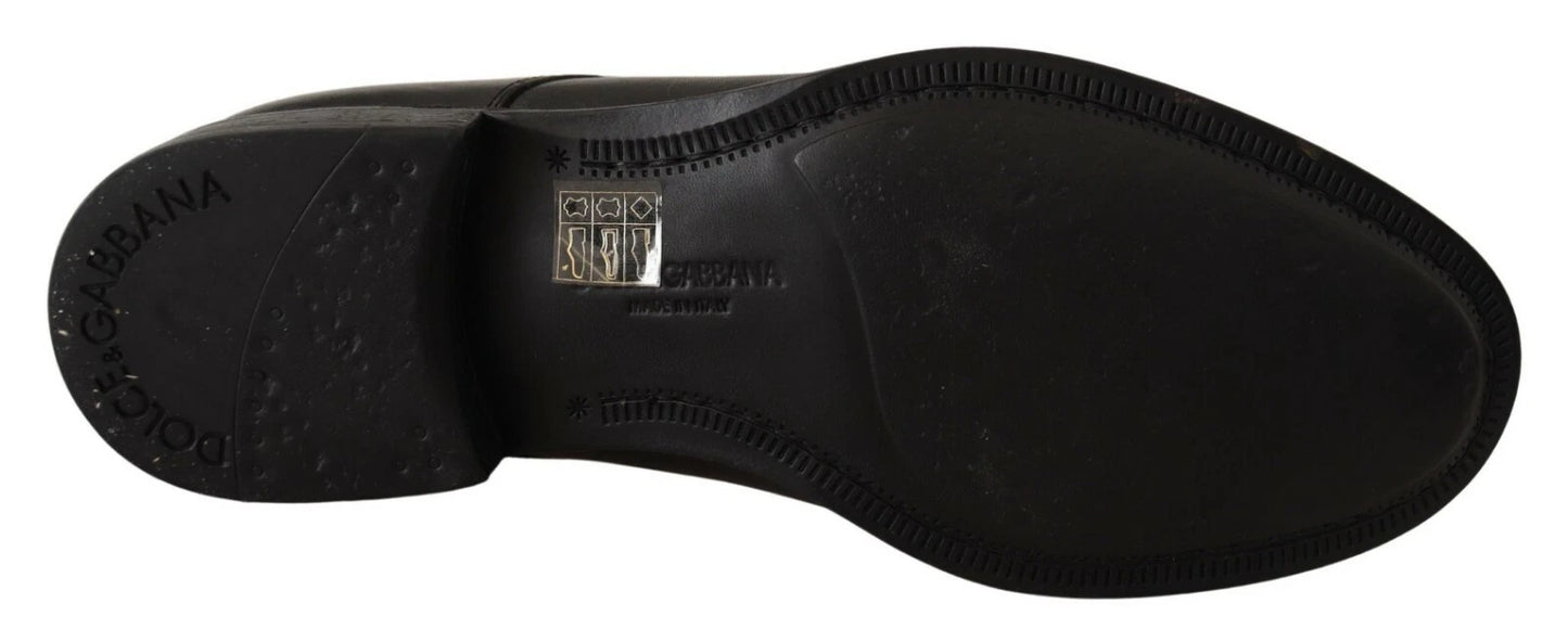 Dolce & Gabbana – Schwarze, formelle Derby-Schuhe aus Leder zum Schnüren für Herren