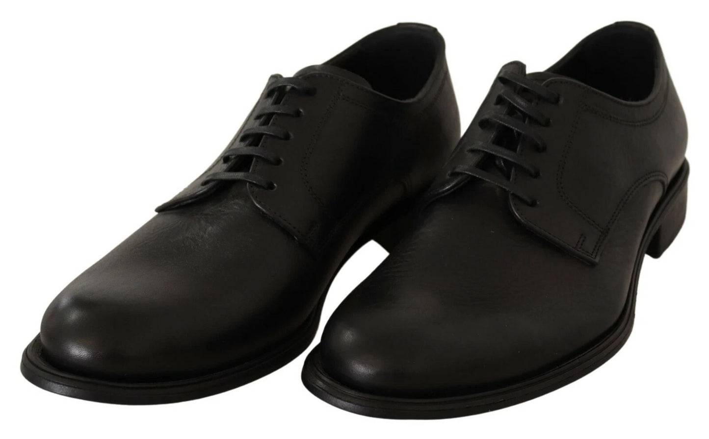 Dolce & Gabbana – Schwarze, formelle Derby-Schuhe aus Leder zum Schnüren für Herren