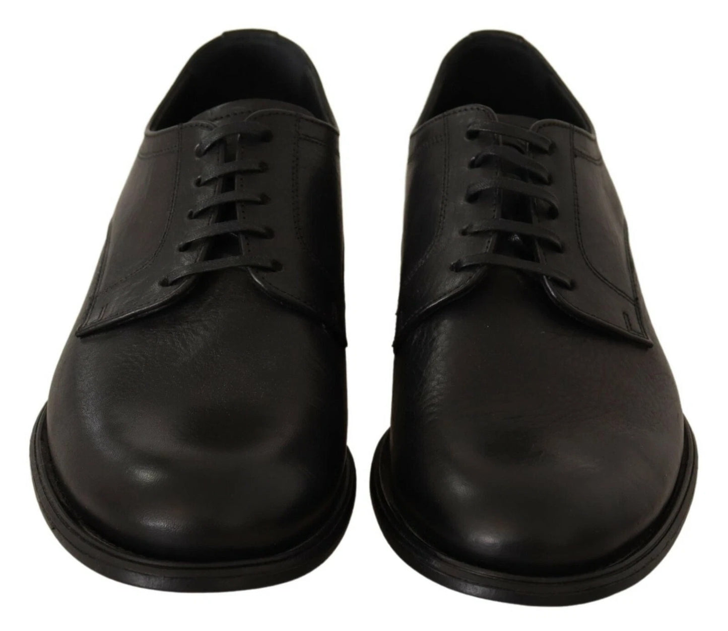 Dolce & Gabbana – Schwarze, formelle Derby-Schuhe aus Leder zum Schnüren für Herren