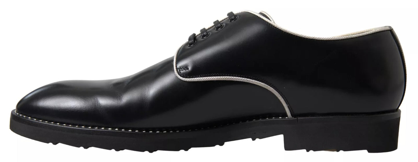 Dolce & Gabbana – Formelle Abendschuhe aus schwarzem und weißem Leder
