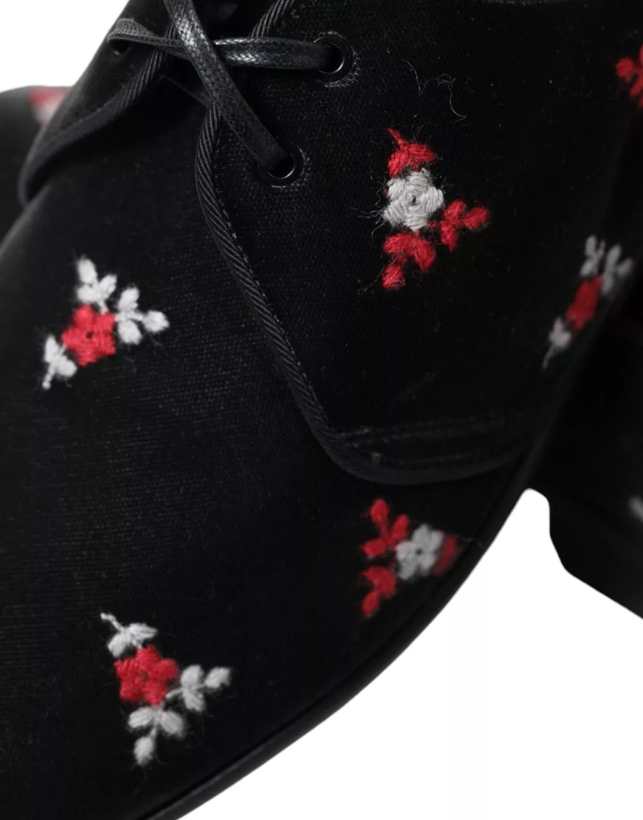 Dolce & Gabbana – Schwarzes, geblümtes Abendkleid aus Samt
