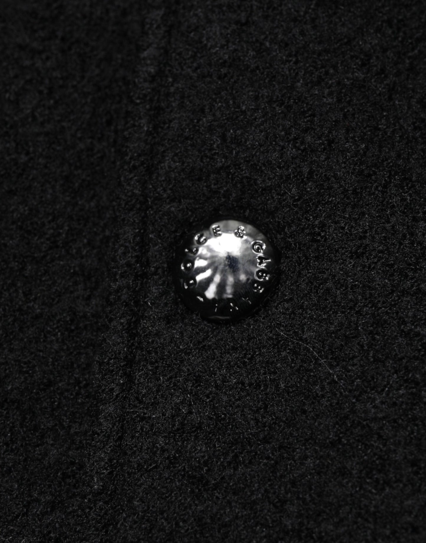 Dolce & Gabbana – Bomberjacke aus schwarzer Wolle mit Logo-Plakette