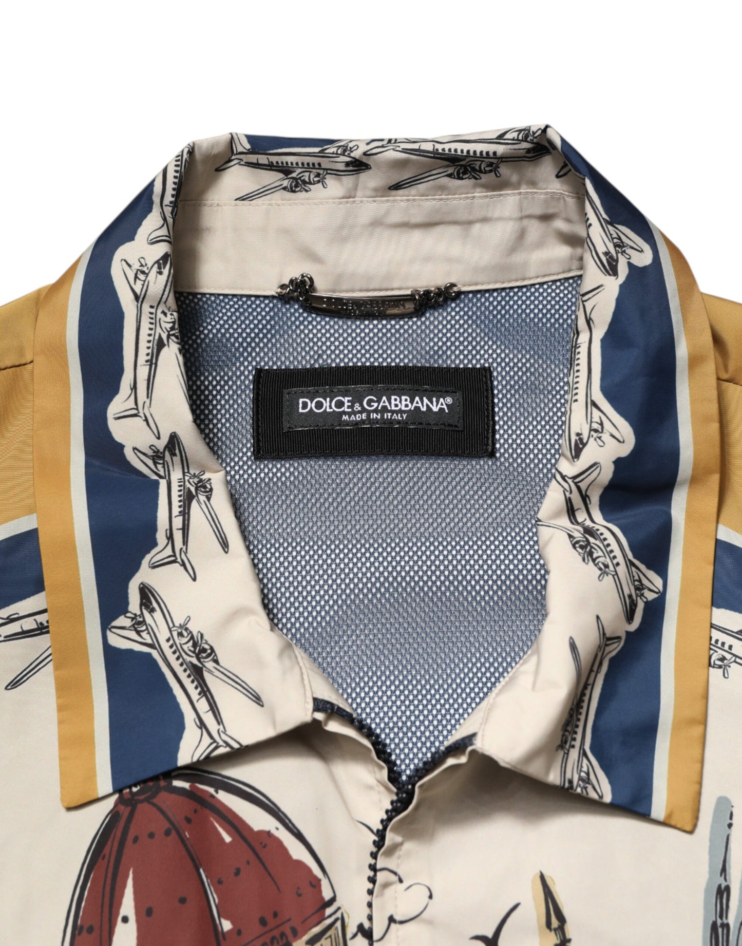 Dolce & Gabbana – Mehrfarbige Bomberjacke mit italienischem Motiv für Herren