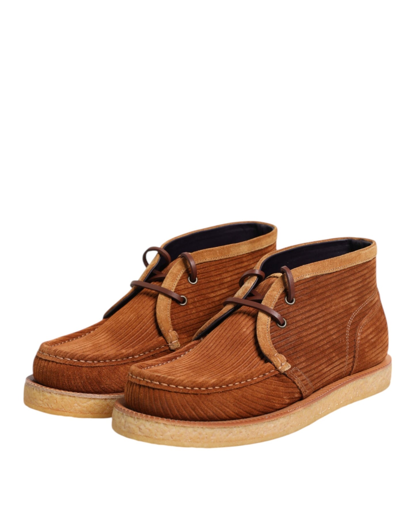 Dolce & Gabbana Braun Wildleder Nubuk Leder Desert Ankle Boots Schuhe