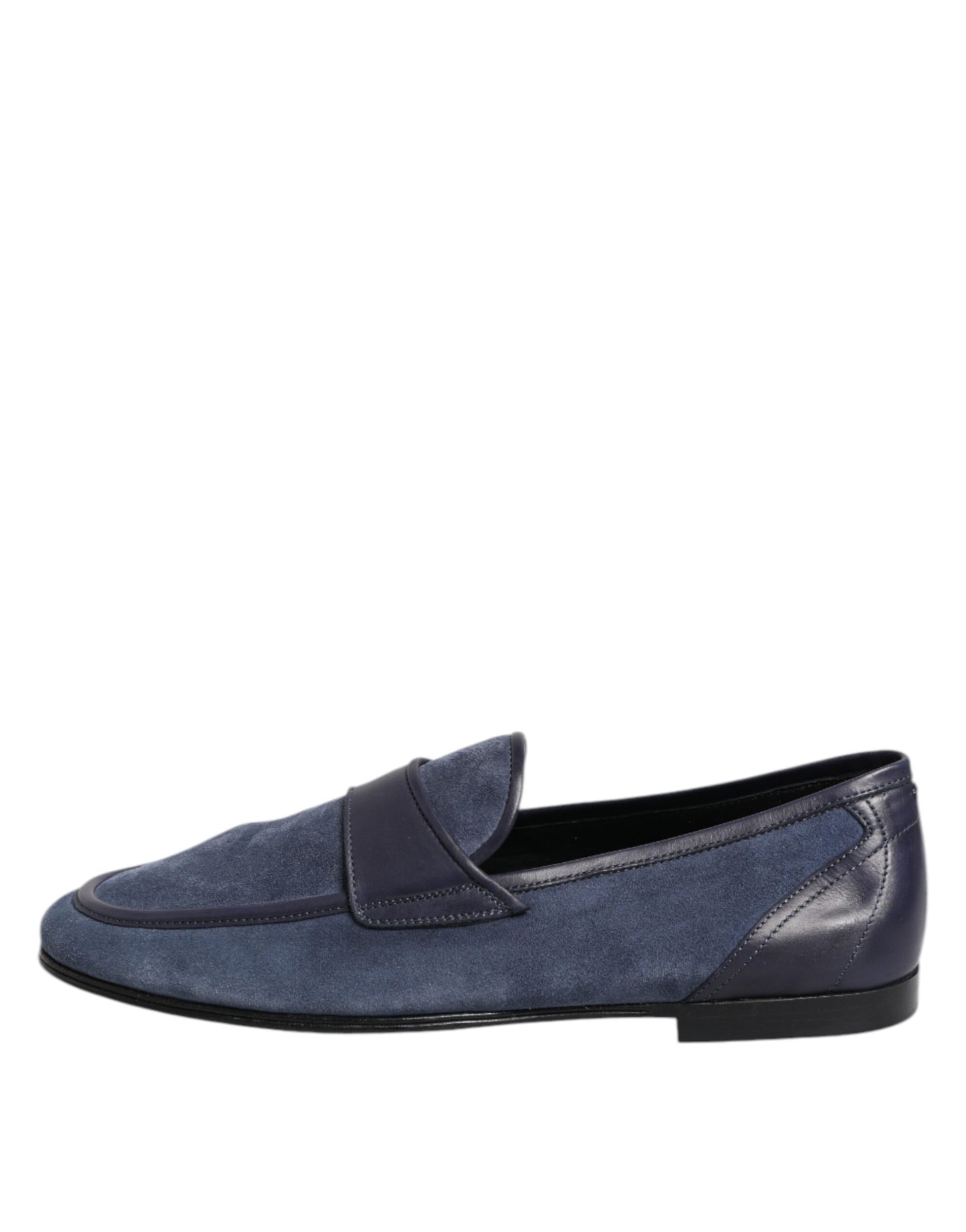 Dolce & Gabbana Blaue Wildleder-Loafer-Mokassin-Schuhe