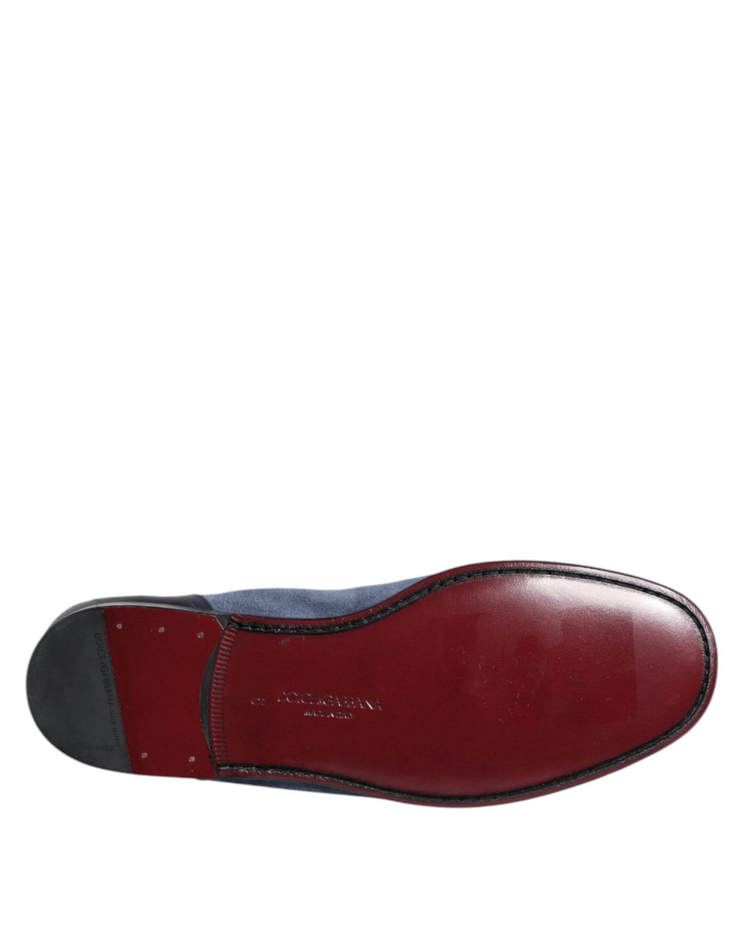 Dolce & Gabbana Blaue Wildleder-Loafer-Mokassin-Schuhe