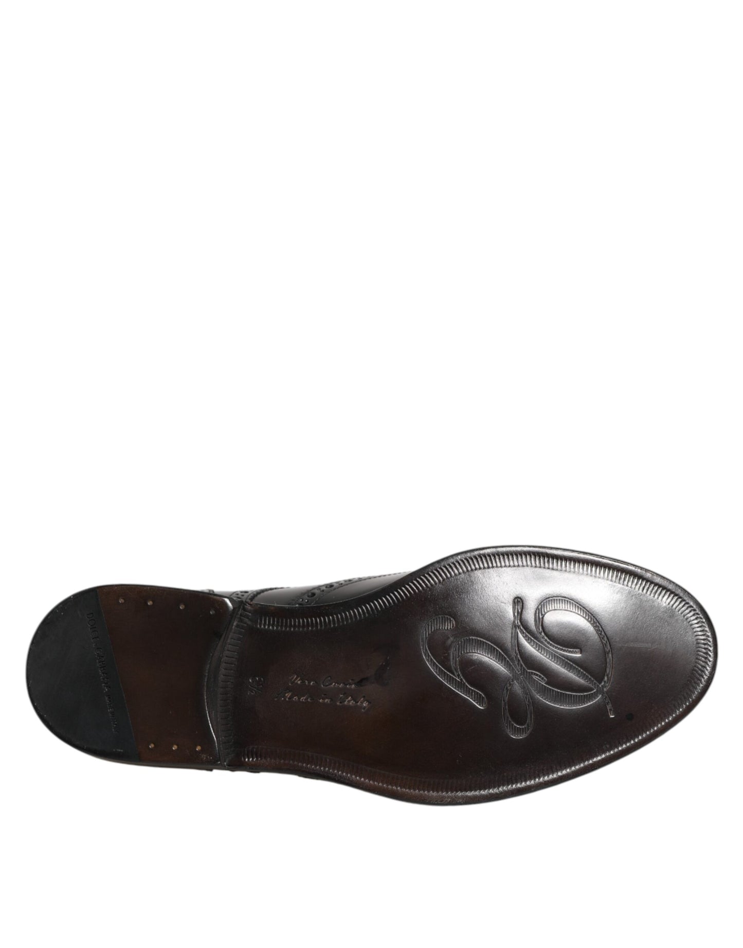 Dolce & Gabbana – Formelle Derby-Schuhe aus schwarzem Leder mit Flügelkappe