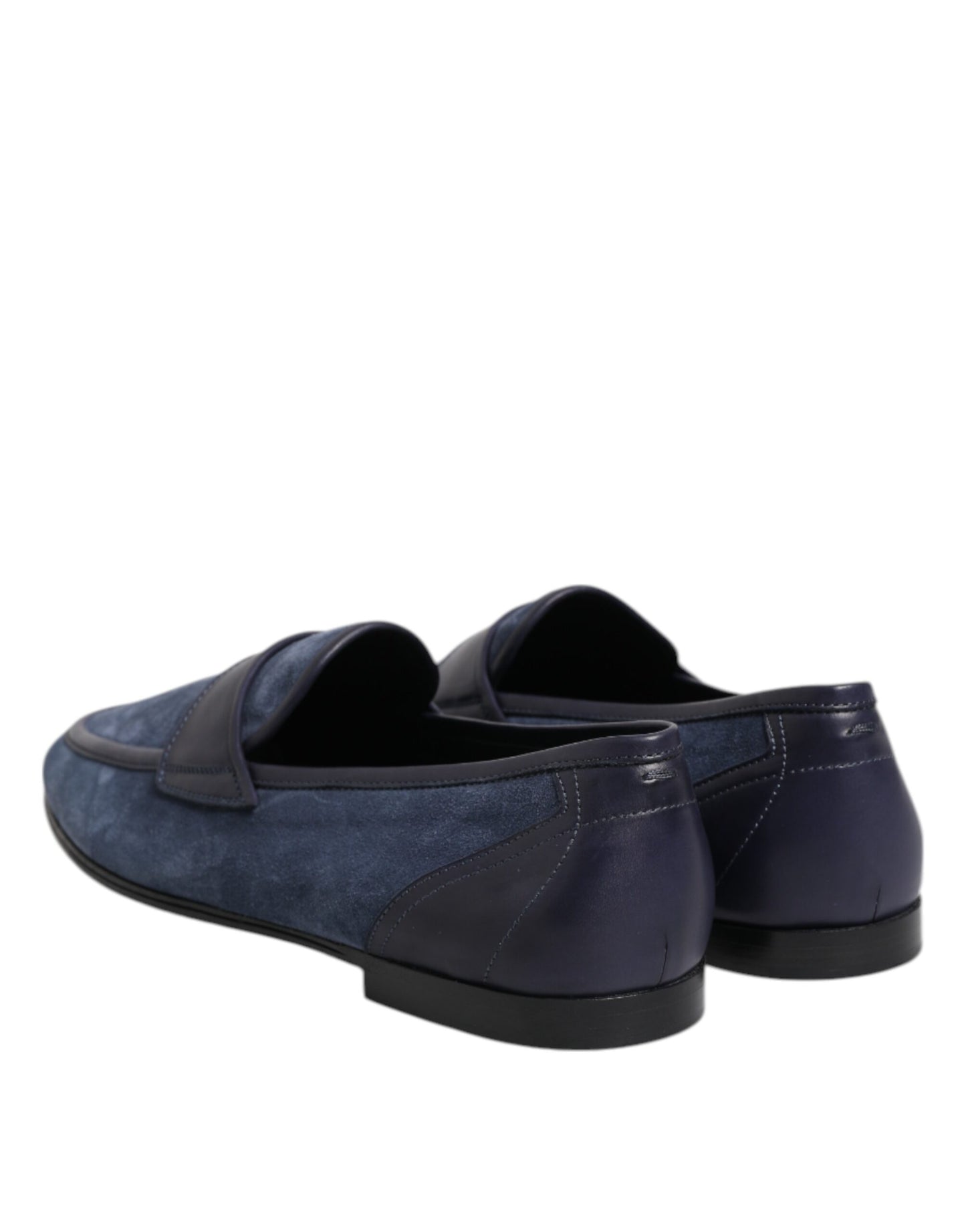 Dolce & Gabbana Blaue Wildleder-Loafer-Mokassin-Schuhe
