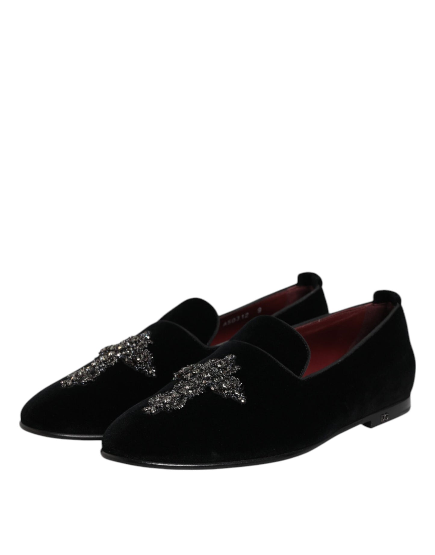 Dolce & Gabbana – Slipper-Loafer aus schwarzem Wildleder mit Kreuzmuster