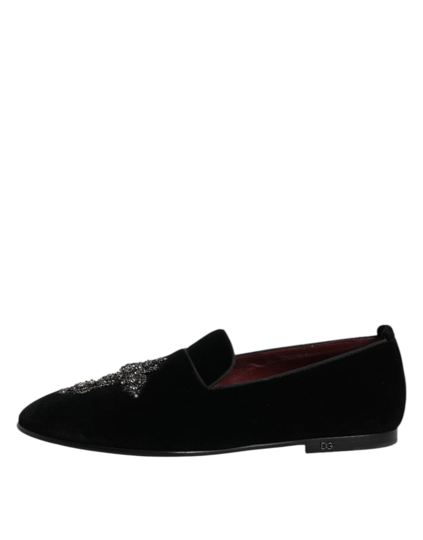 Dolce & Gabbana – Slipper-Loafer aus schwarzem Wildleder mit Kreuzmuster