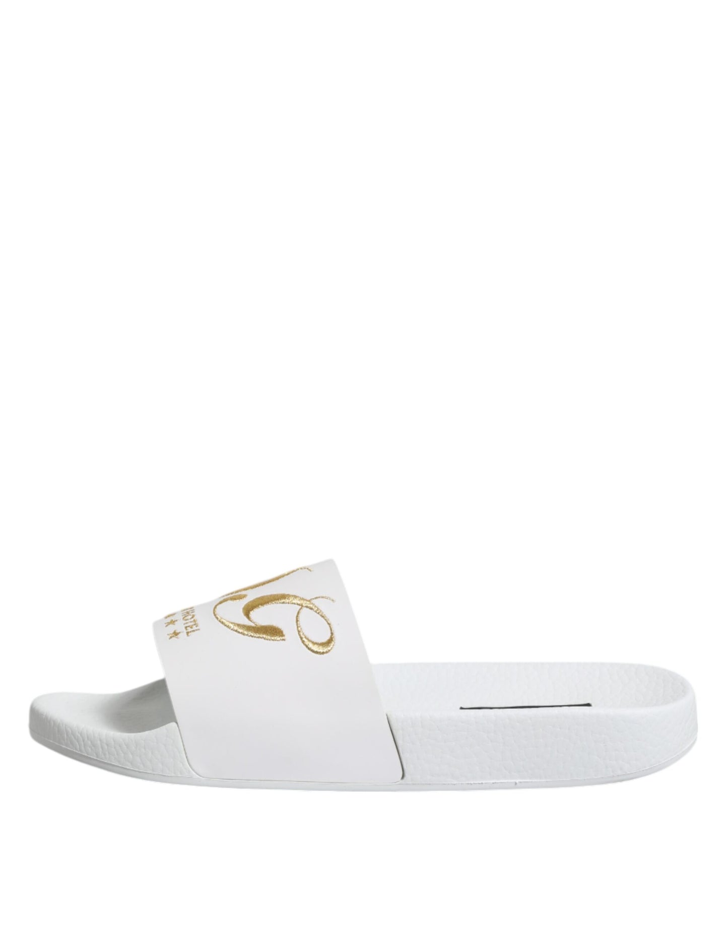 Dolce & Gabbana Weiße Leder-Sandalen, Strandschuhe