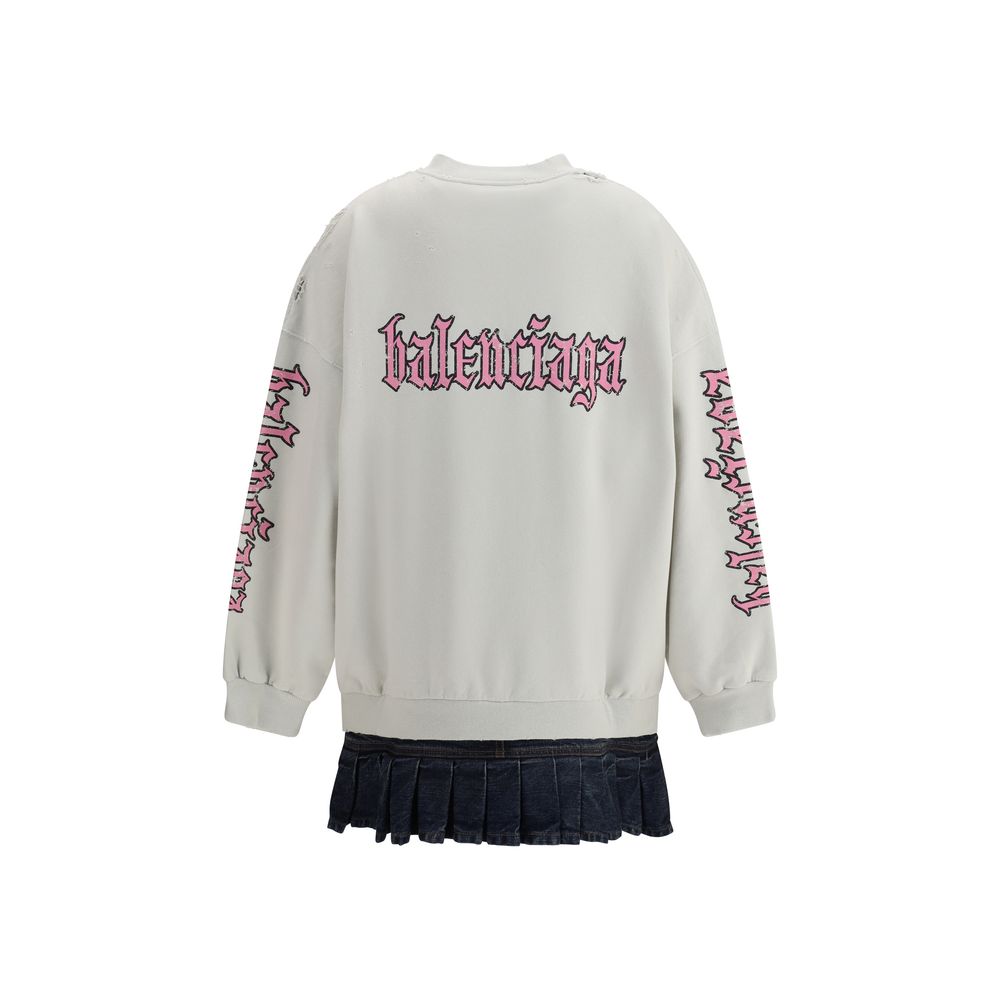Balenciaga Sweatshirtkleid mit Logo