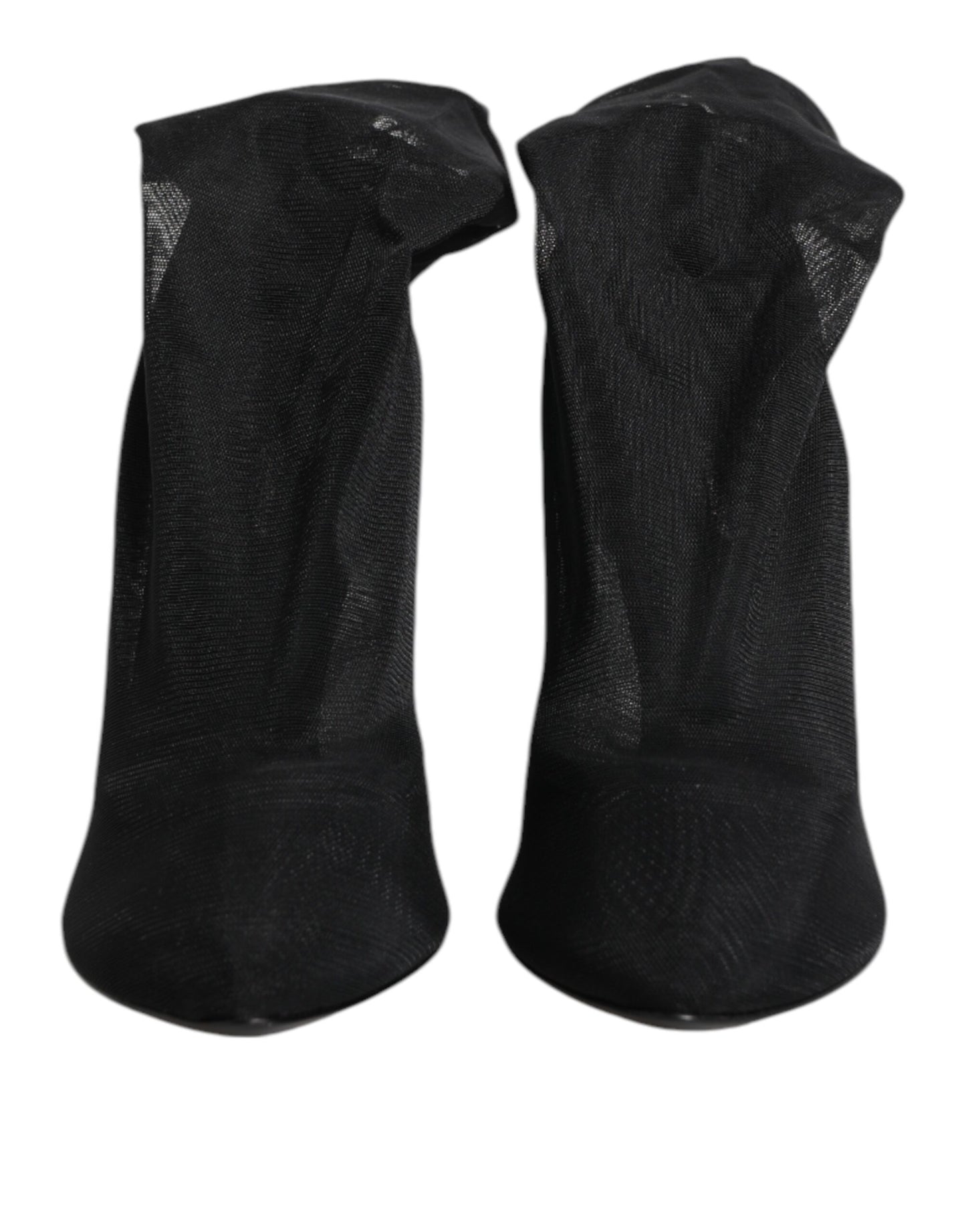 Dolce & Gabbana – Sockenstiefel aus Stretch-Mesh in Schwarz aus Seide