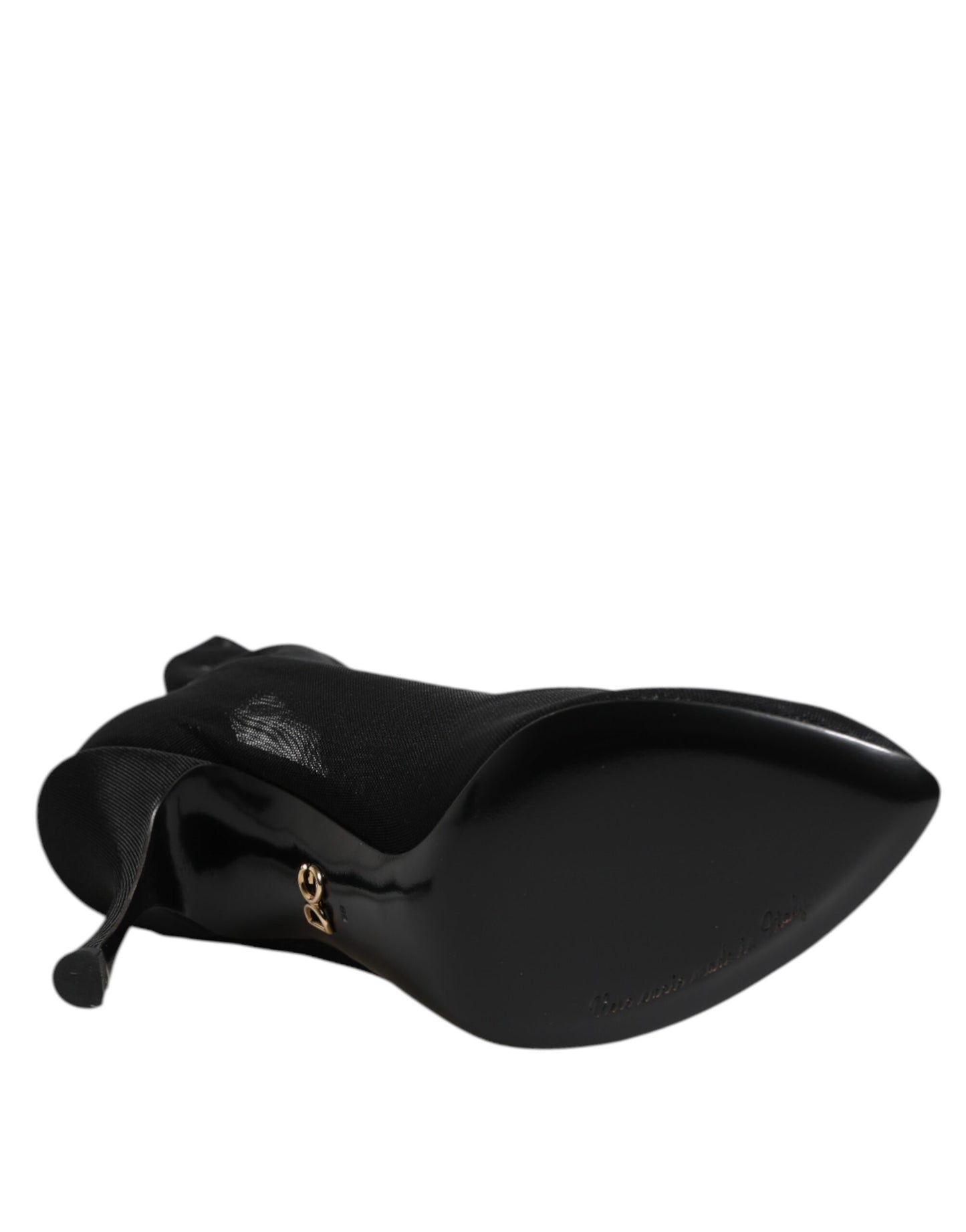 Dolce & Gabbana – Sockenstiefel aus Stretch-Mesh in Schwarz aus Seide