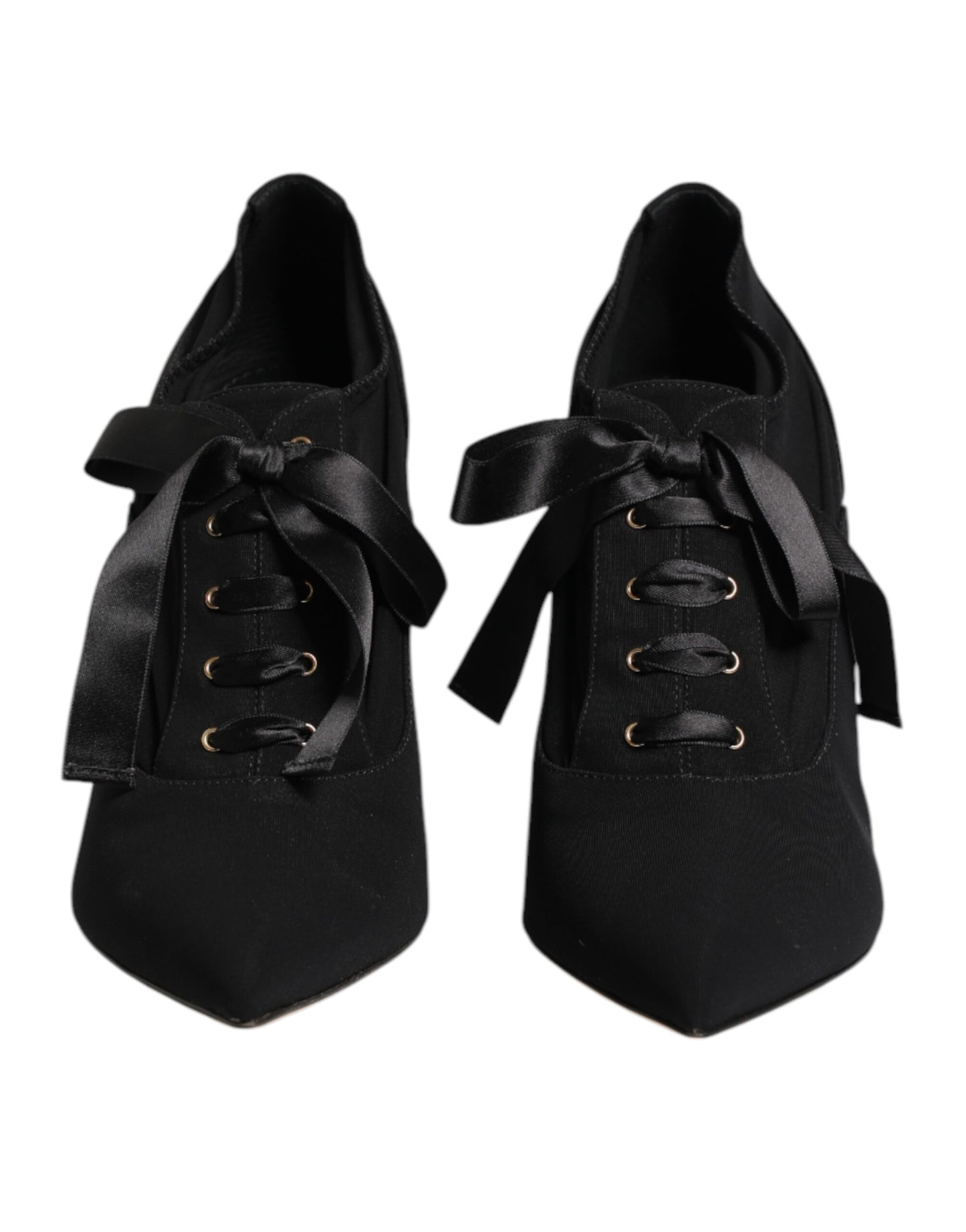 Dolce & Gabbana – Schwarze Pumps mit Schnürung und Stilettoabsatz