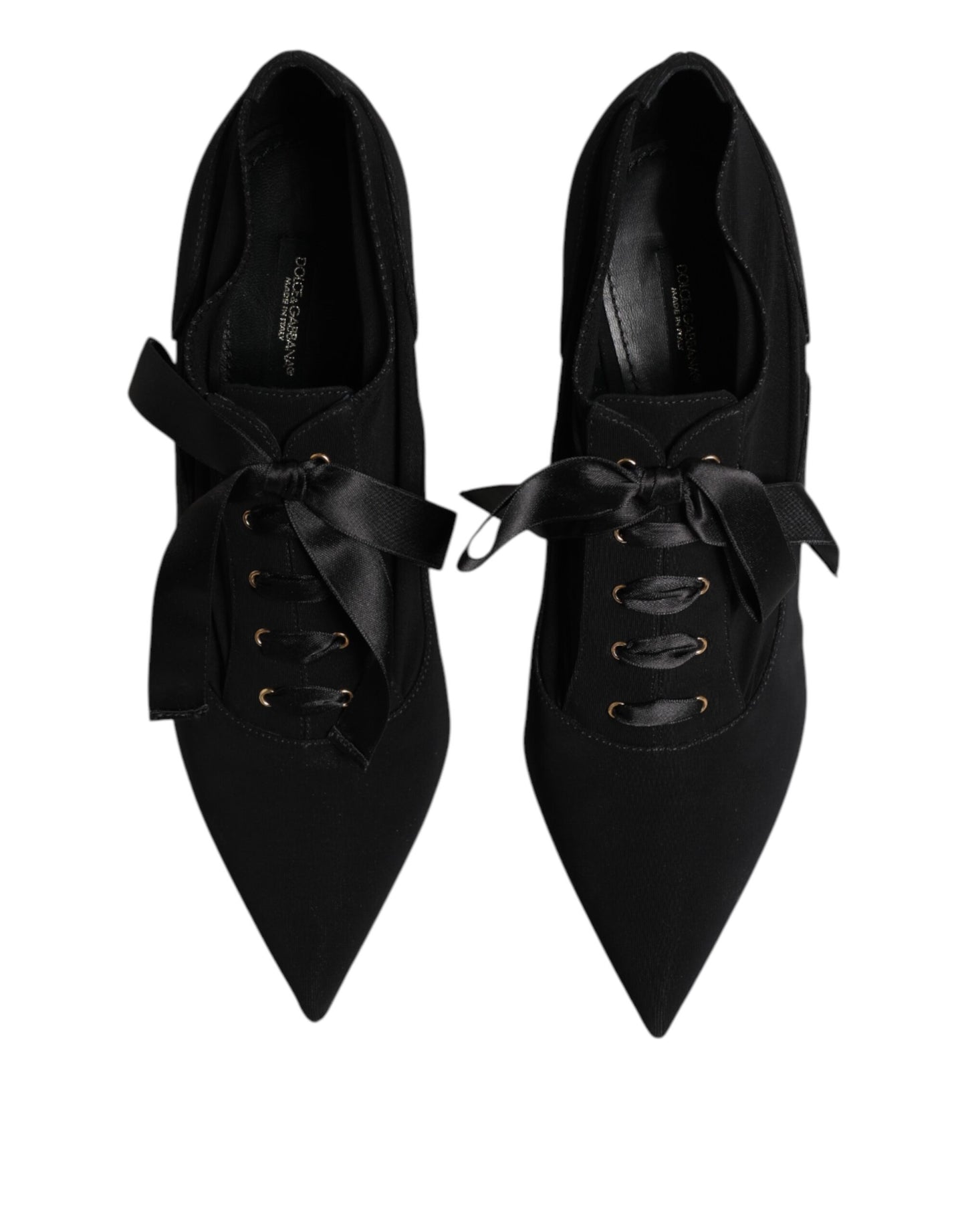 Dolce & Gabbana – Schwarze Pumps mit Schnürung und Stilettoabsatz