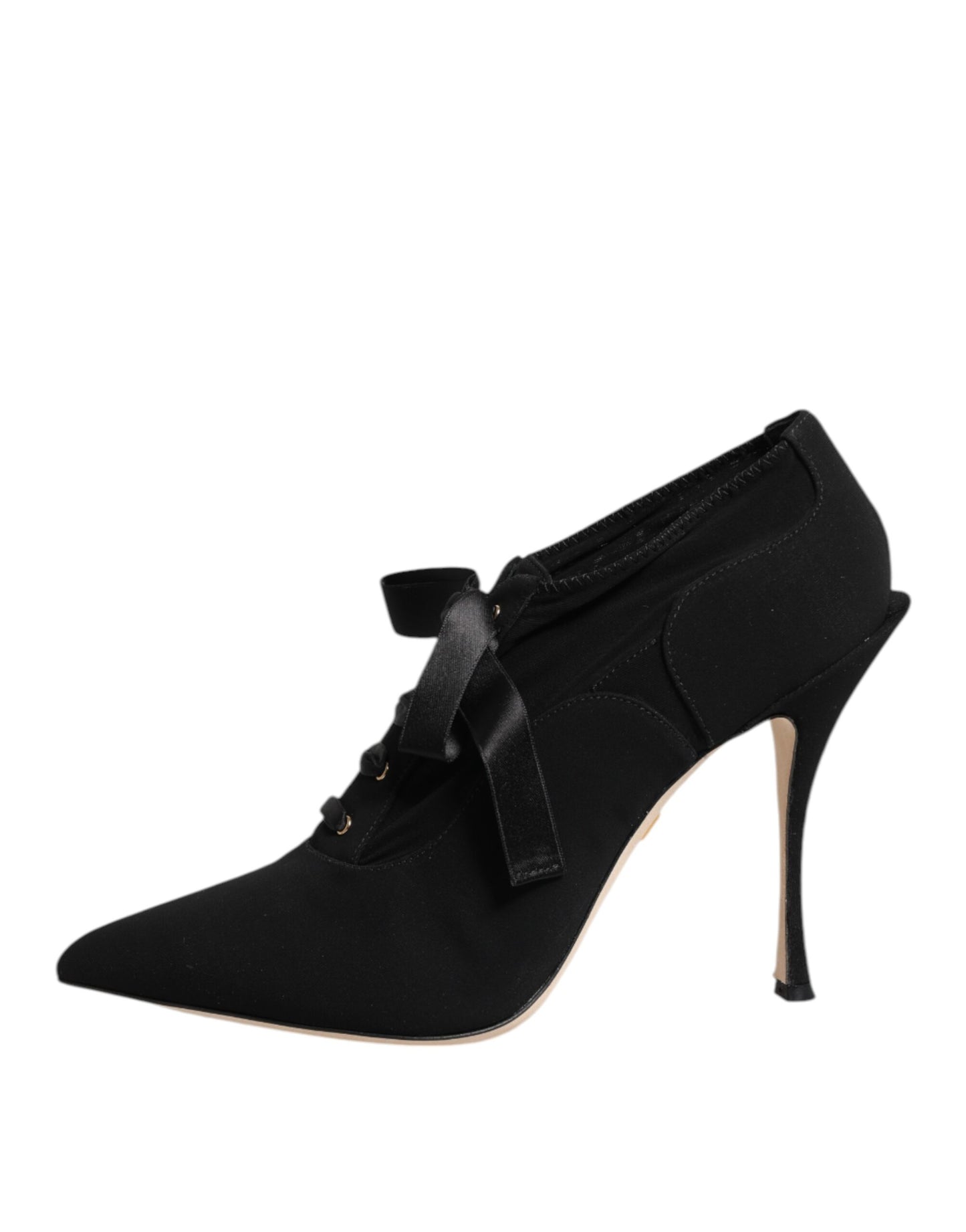 Dolce & Gabbana – Schwarze Pumps mit Schnürung und Stilettoabsatz
