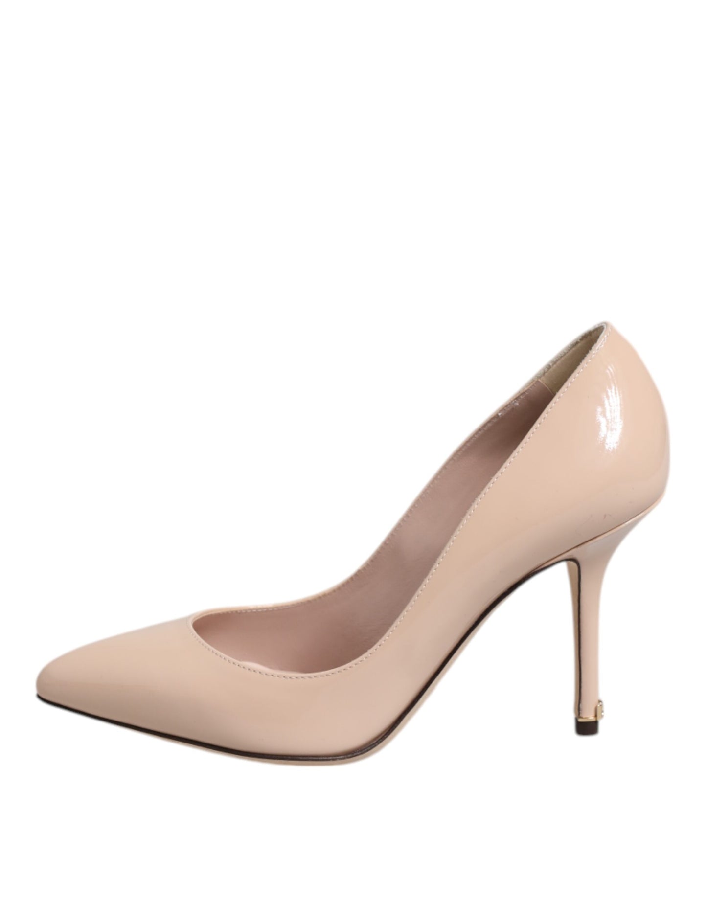 Dolce & Gabbana Beige Lackleder Stiletto-Absatz Pumps Schuhe