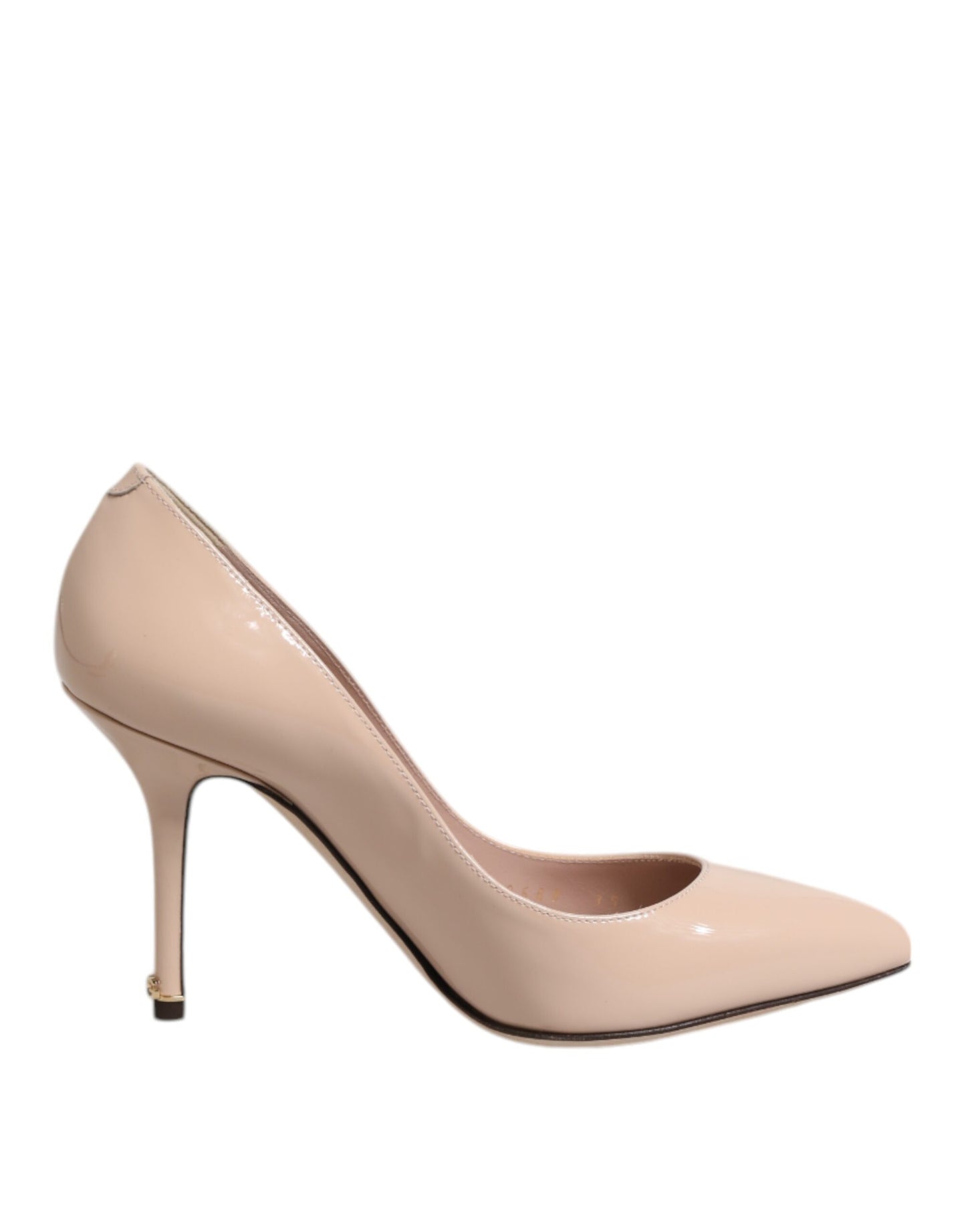 Dolce & Gabbana Beige Lackleder Stiletto-Absatz Pumps Schuhe